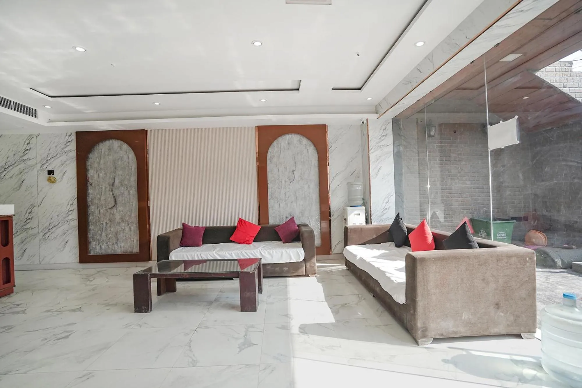 Seating area in FabHotel Prime IP Indrapuram