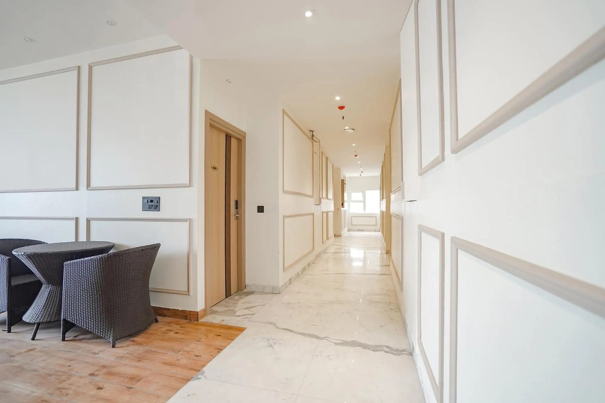 Seating area in FabHotel Prime IP Indrapuram