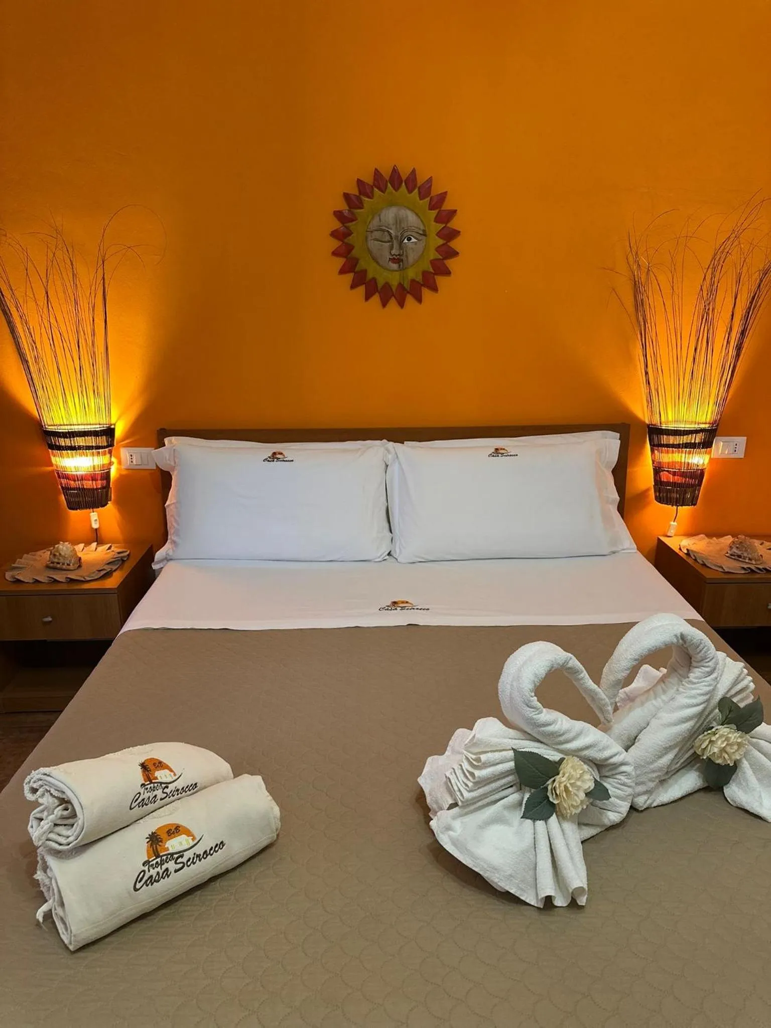 Bedroom, Bed in Tropea Casa Scirocco