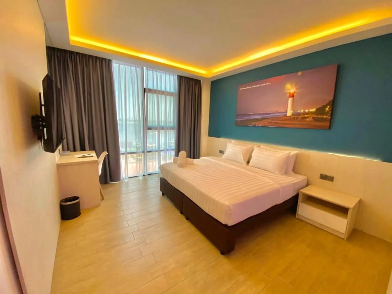 Bed in Lighthouse Hotel Semporna