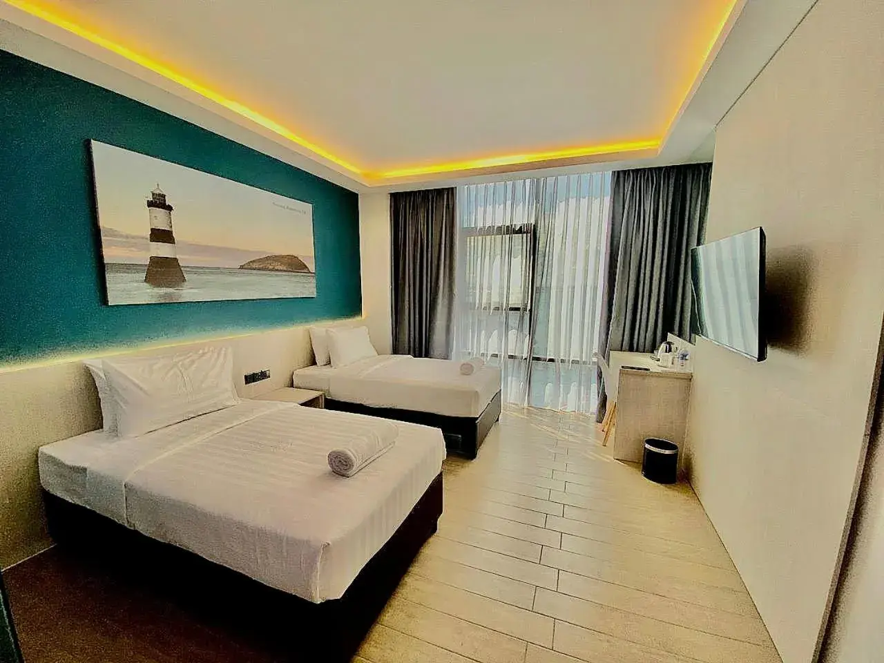 Bed in Lighthouse Hotel Semporna Bed in Lighthouse Hotel Semporna