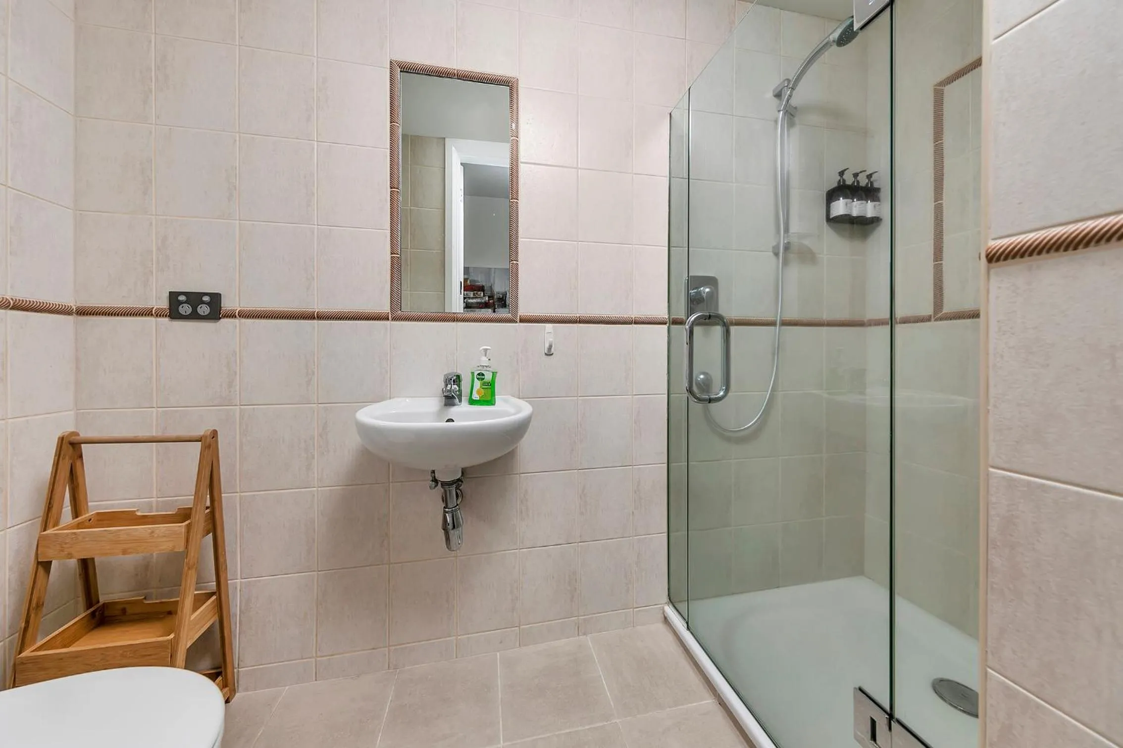 Shower in Exquisite Sun Soaked Corner Apartment