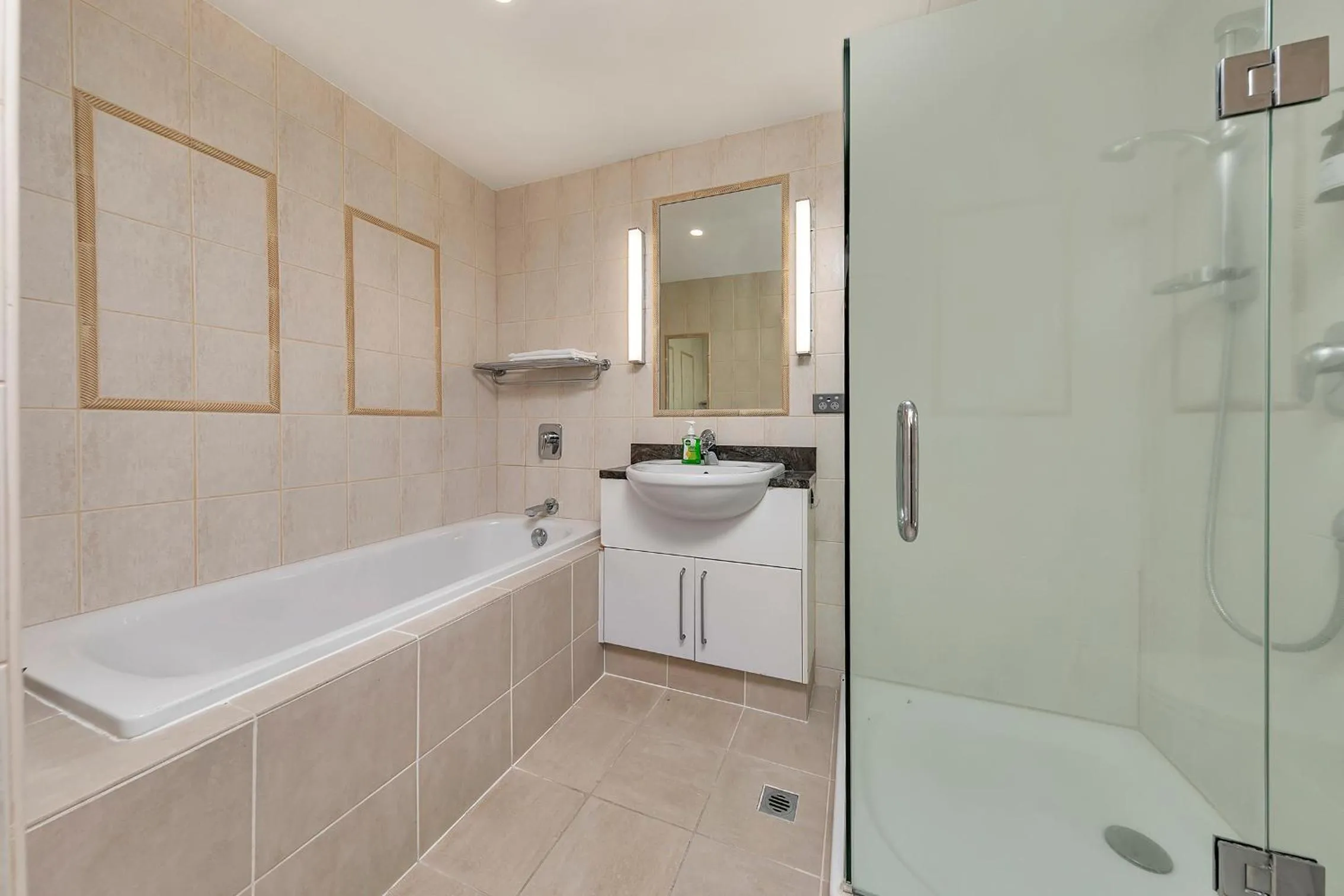 Shower in Exquisite Sun Soaked Corner Apartment