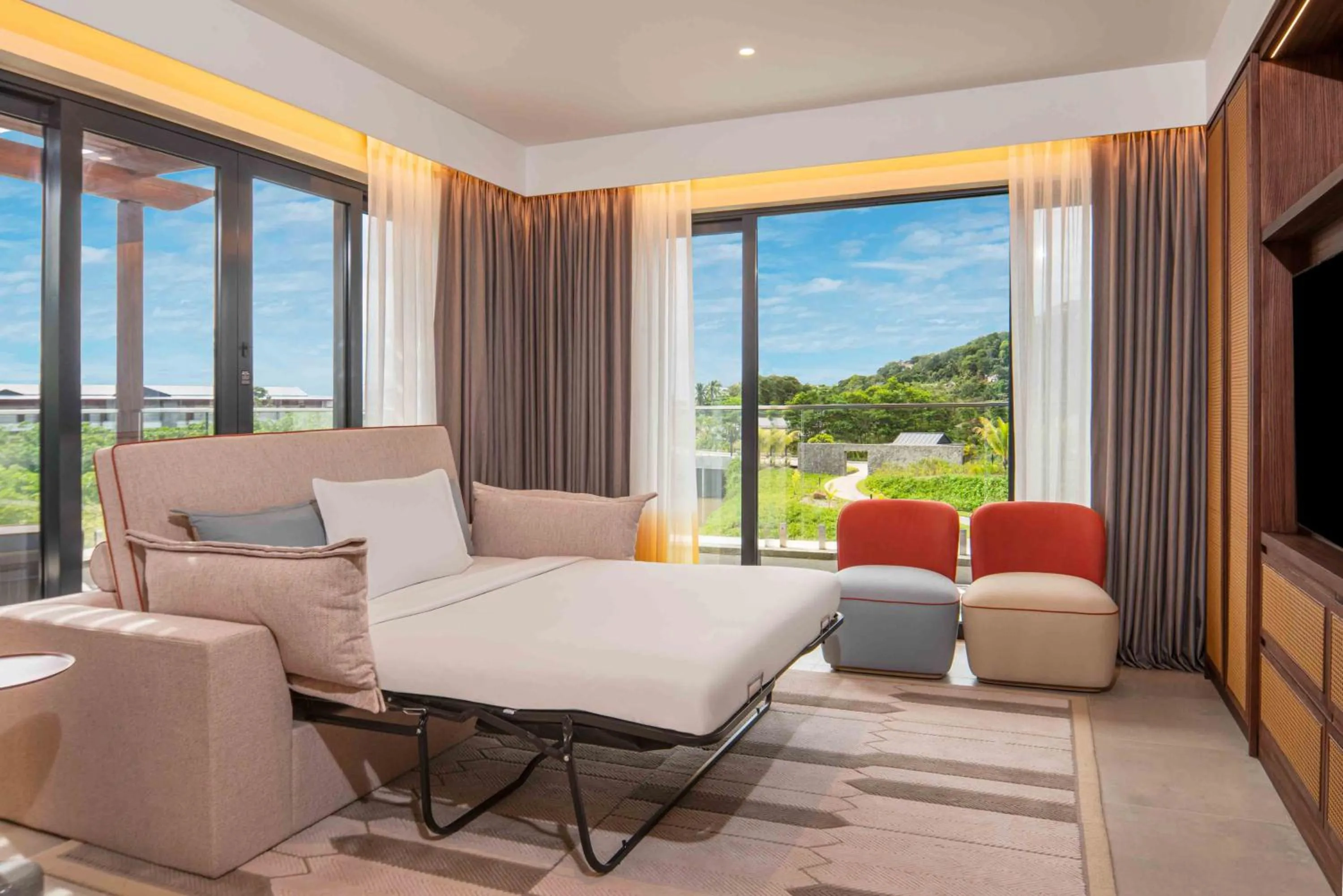Living room in Canopy By Hilton Seychelles Resort