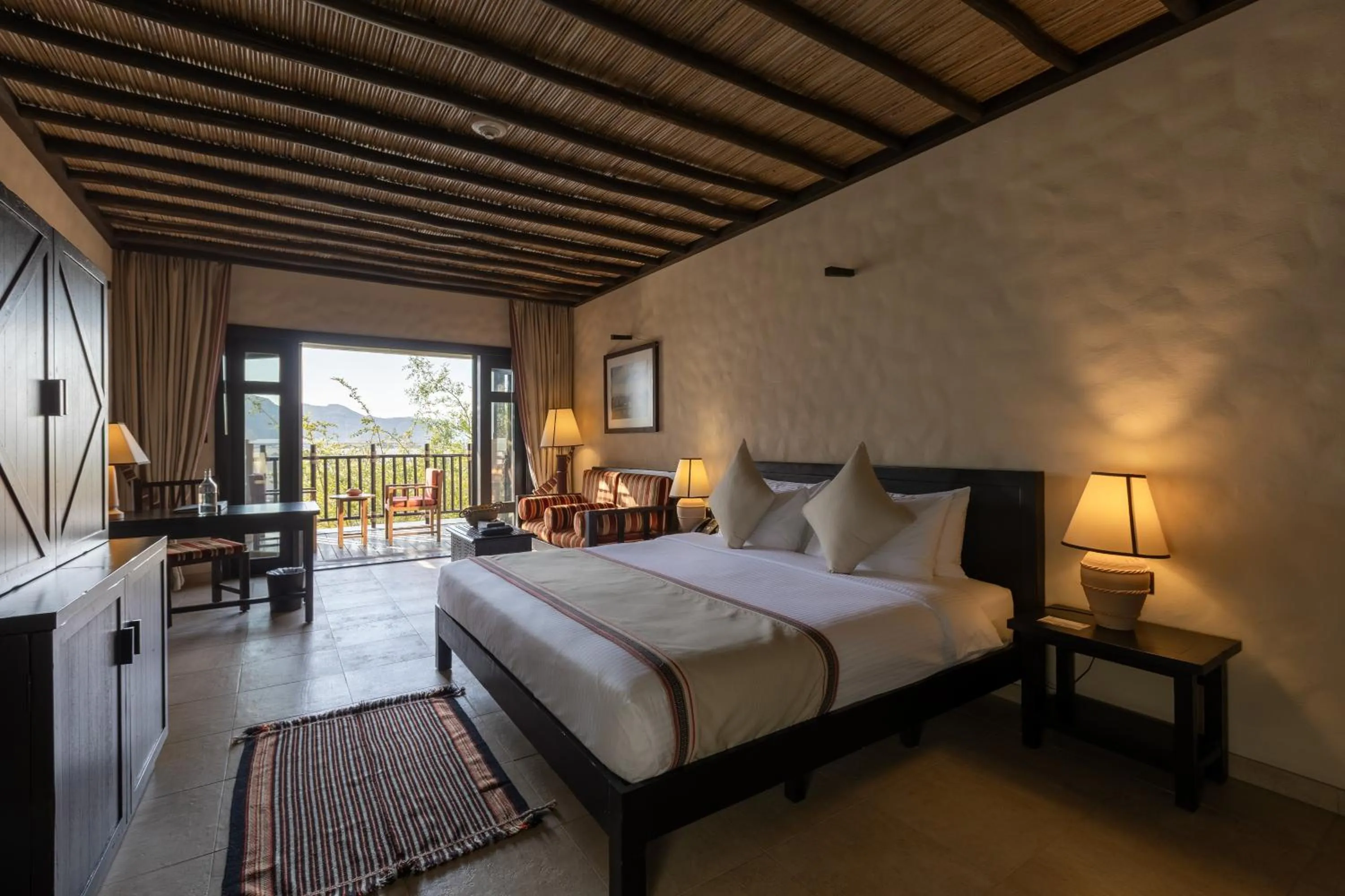 Bed in Atana Musandam Resort