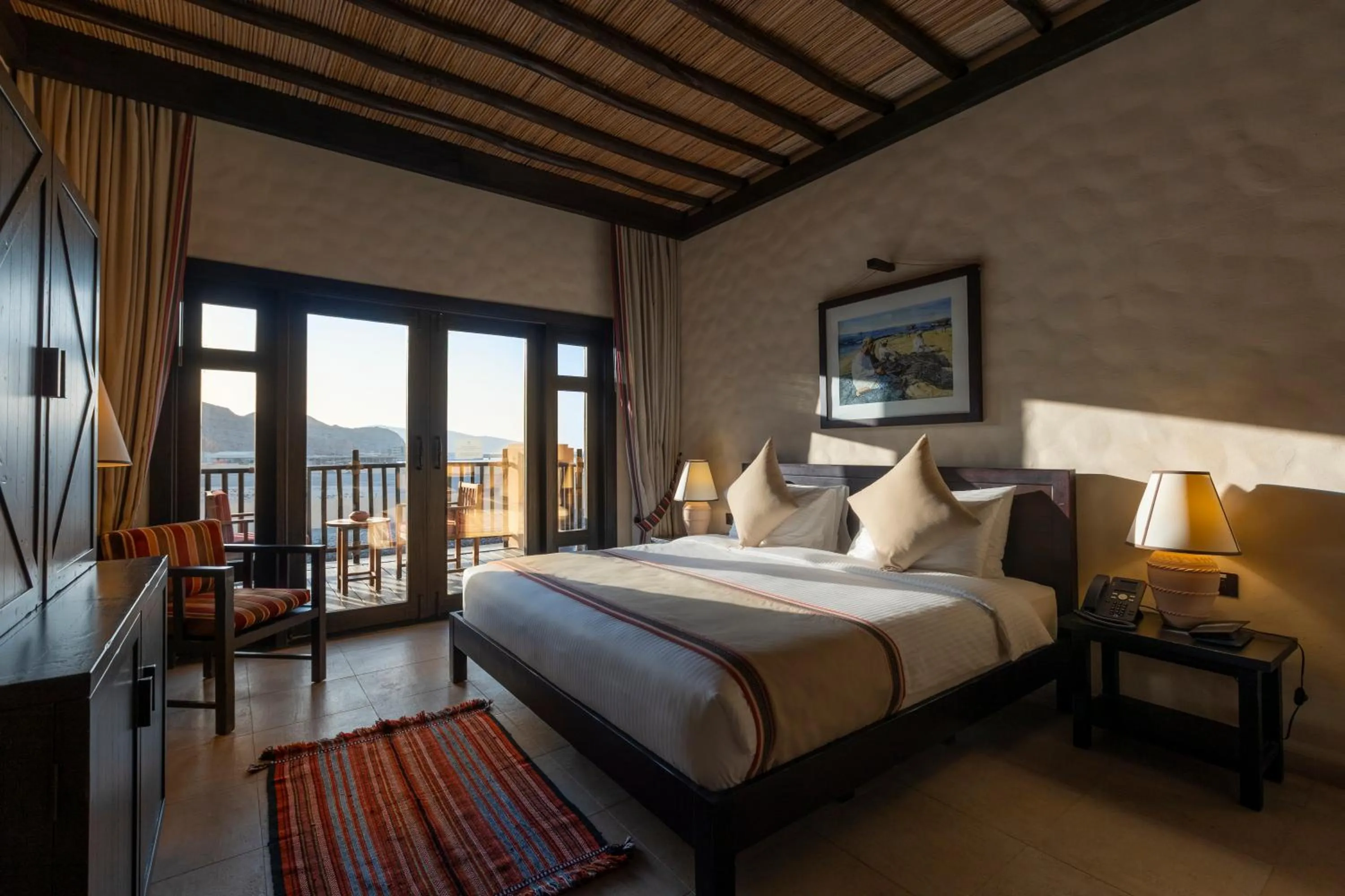 Bed in Atana Musandam Resort