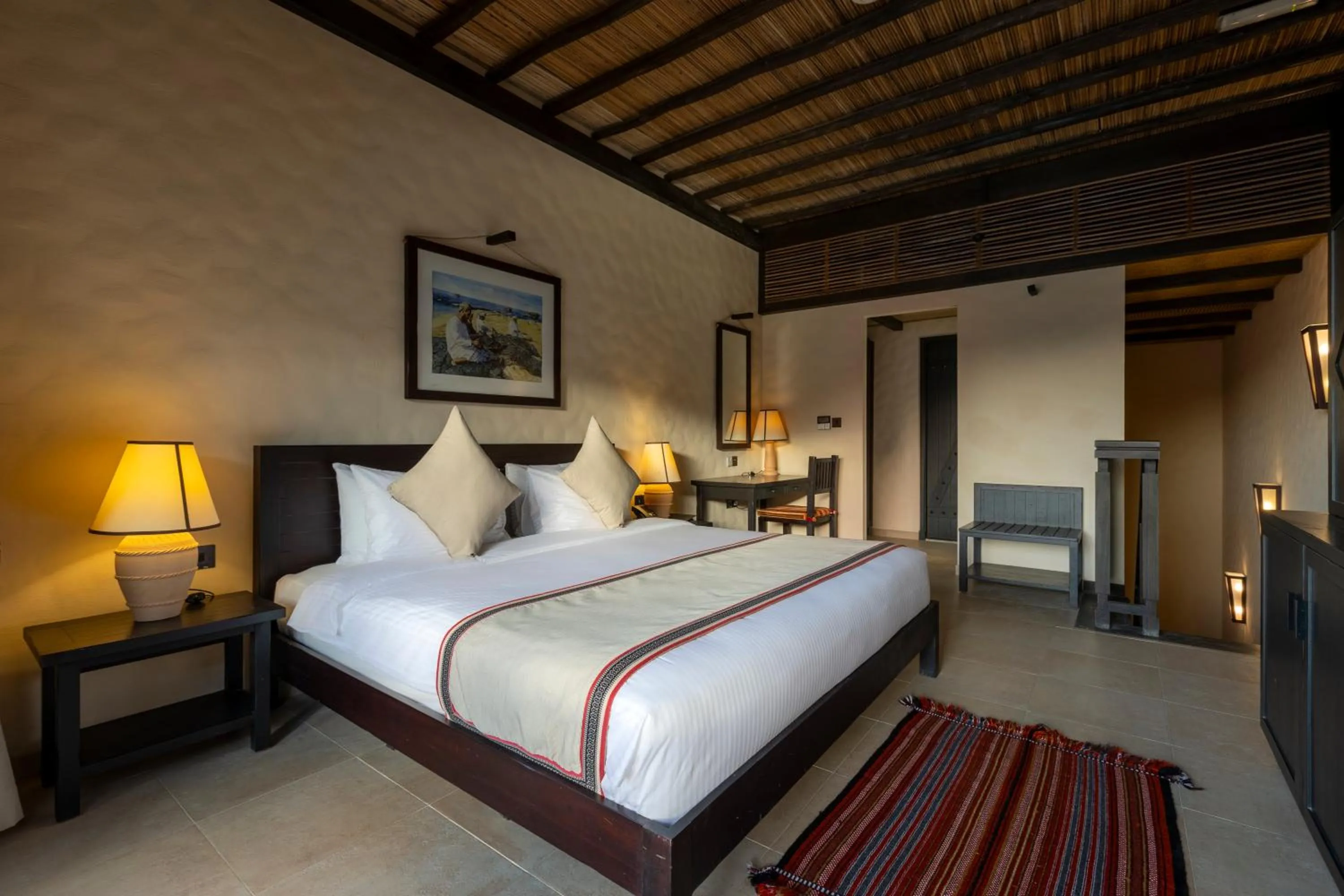 Bed in Atana Musandam Resort