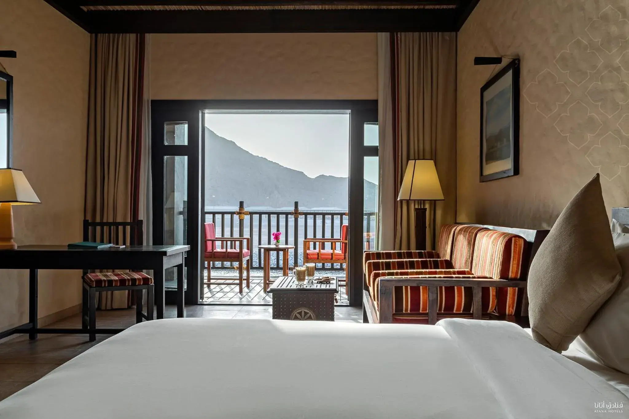 Mountain view, Bed in Atana Musandam Resort Mountain view, Bed in Atana Musandam Resort