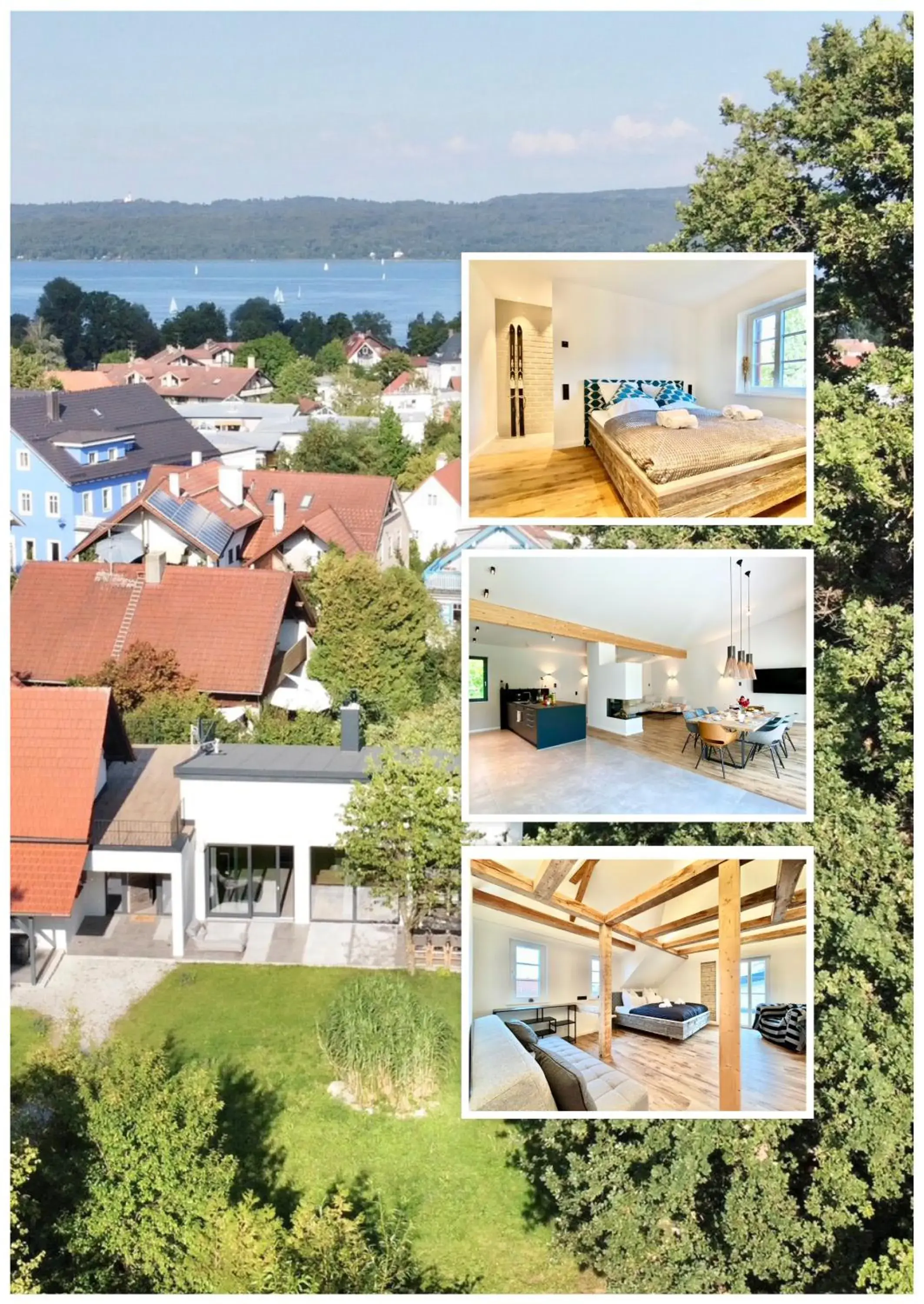 Snug Stays 4 - Design Villa mit Garten zentral, ruhig, 400m zum Ammersee Snug Stays 4 - Design Villa mit Garten zentral, ruhig, 400m zum Ammersee