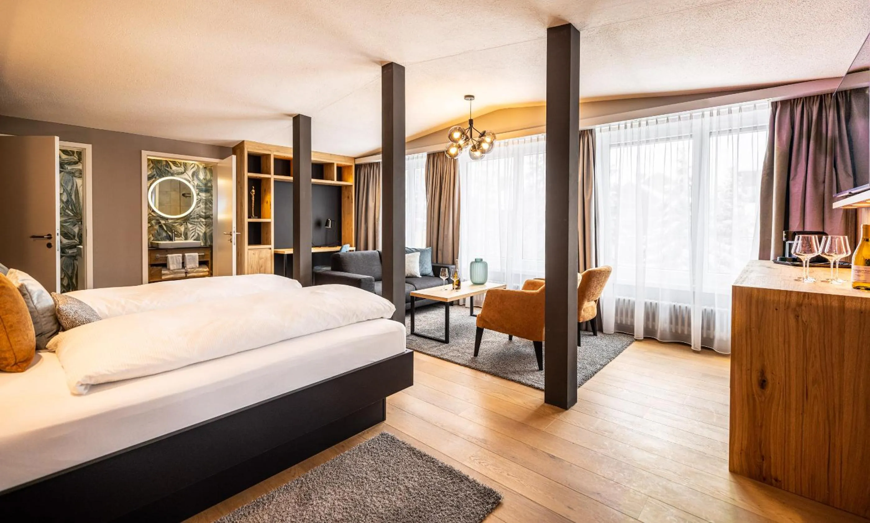 Bed in Hotel Piz Badus