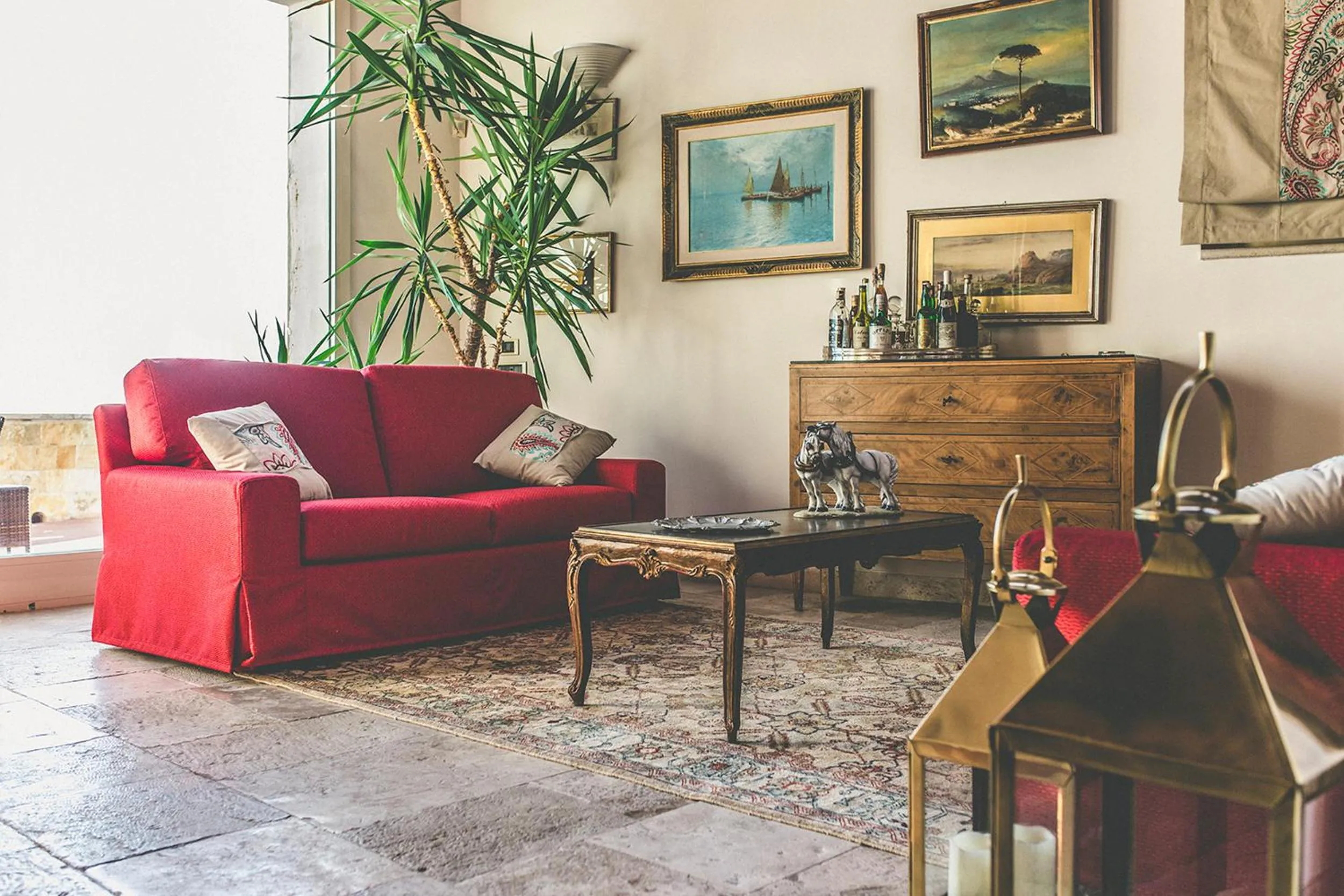 Communal lounge/ TV room in B&B Relais Del Senatore