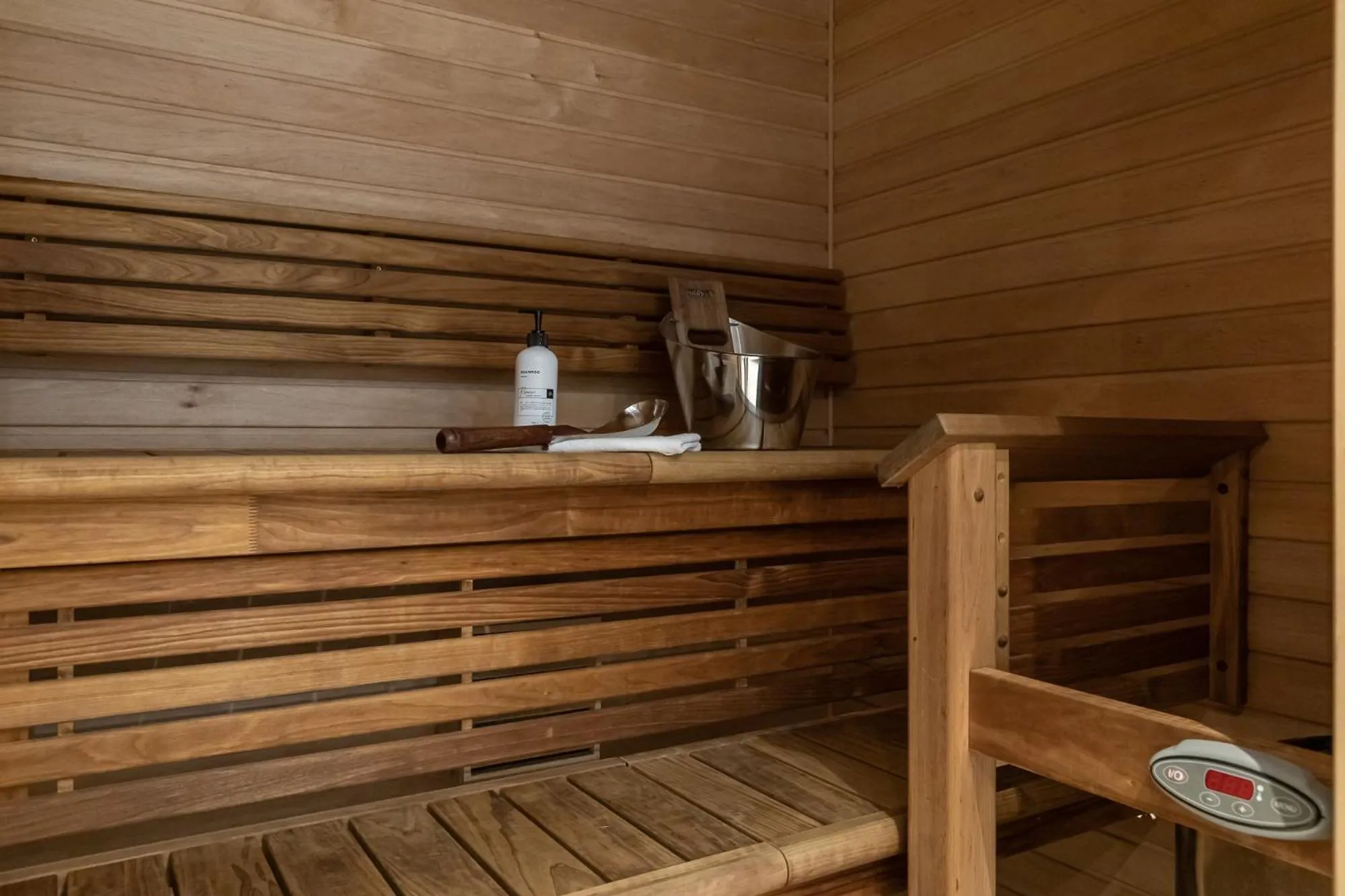 Sauna in Aateli Lakeside Chalets - former Vuokatti Suites