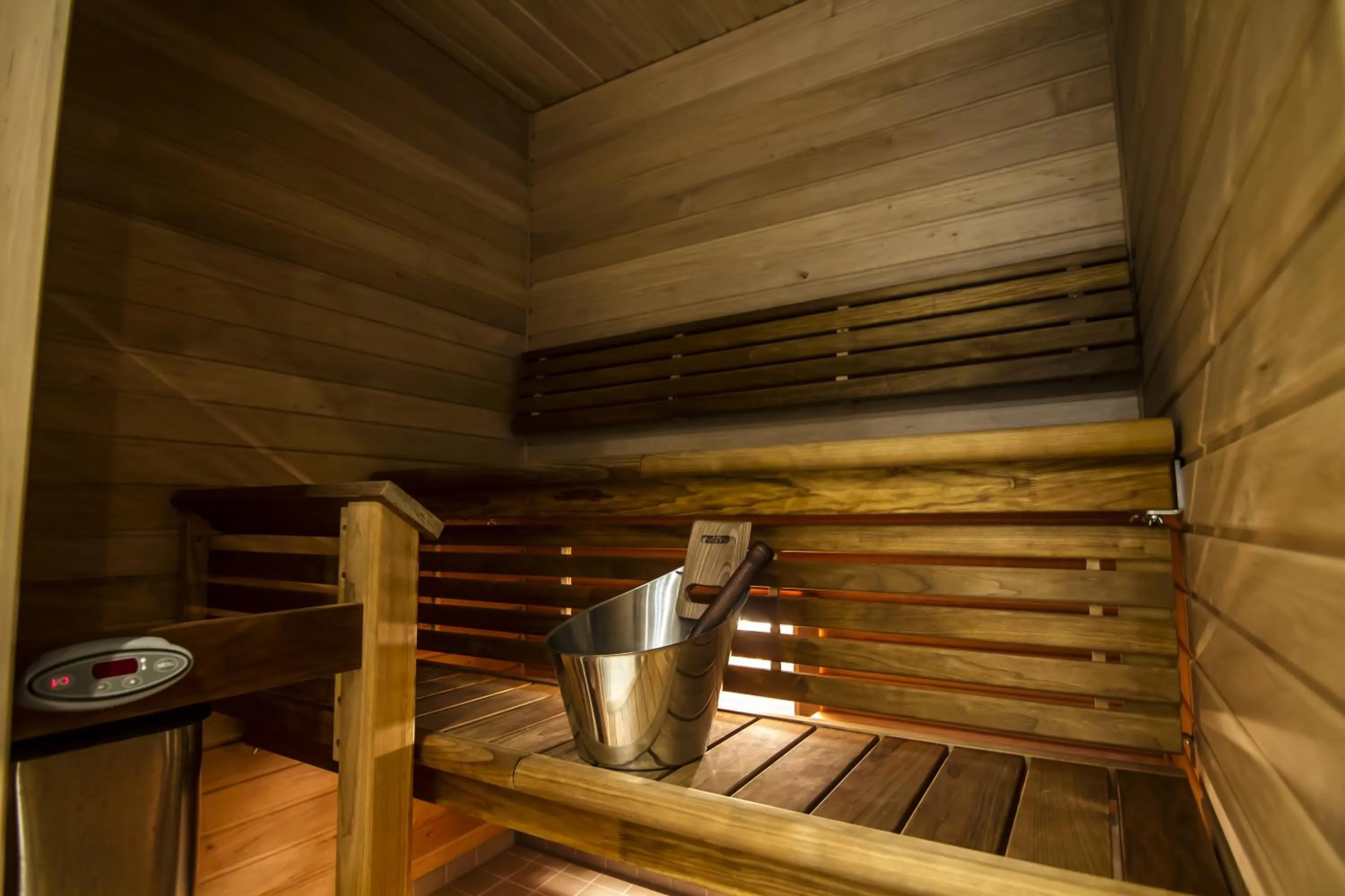 Sauna in Aateli Lakeside Chalets - former Vuokatti Suites