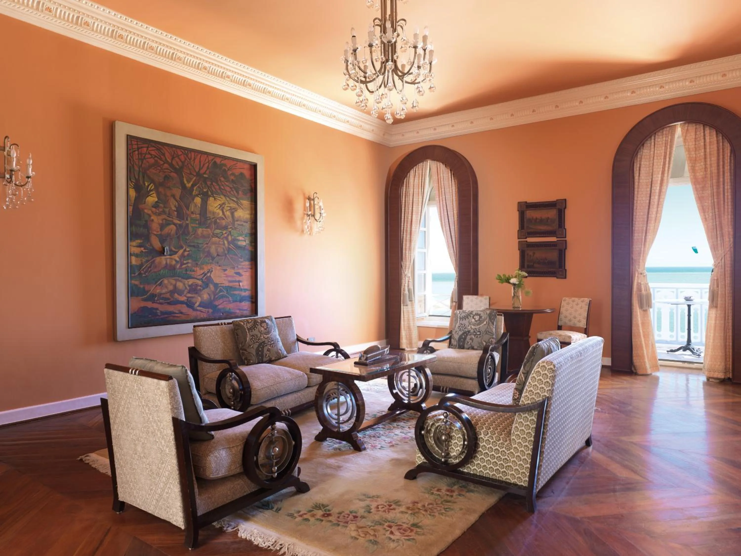 Seating area in La Maison Bleue El Gouna