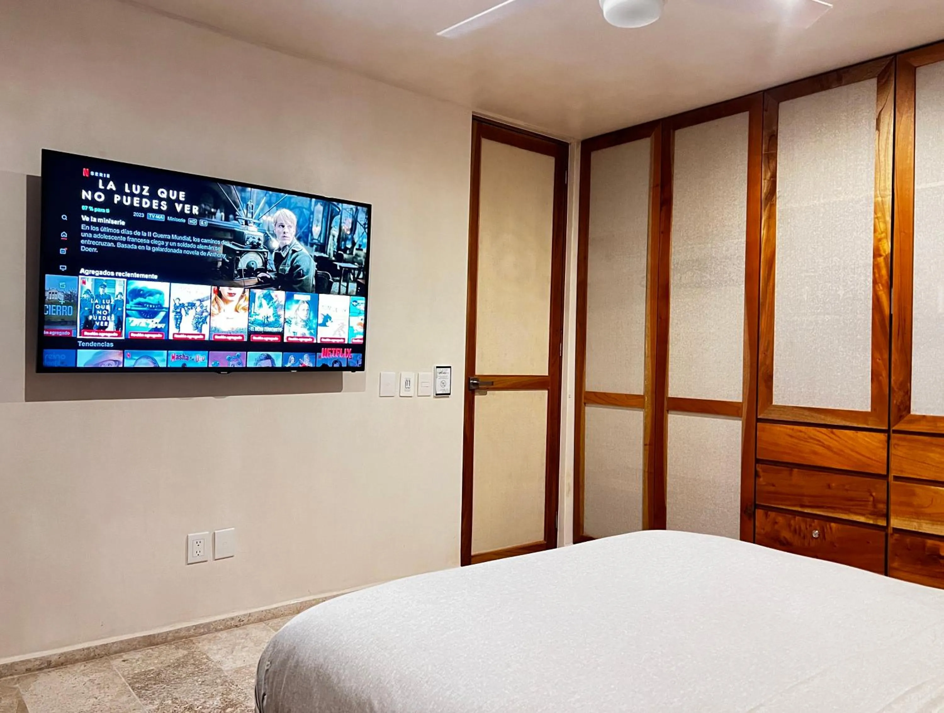TV and multimedia, Bed in Nibana departamento de lujo en Mérida, Planta baja