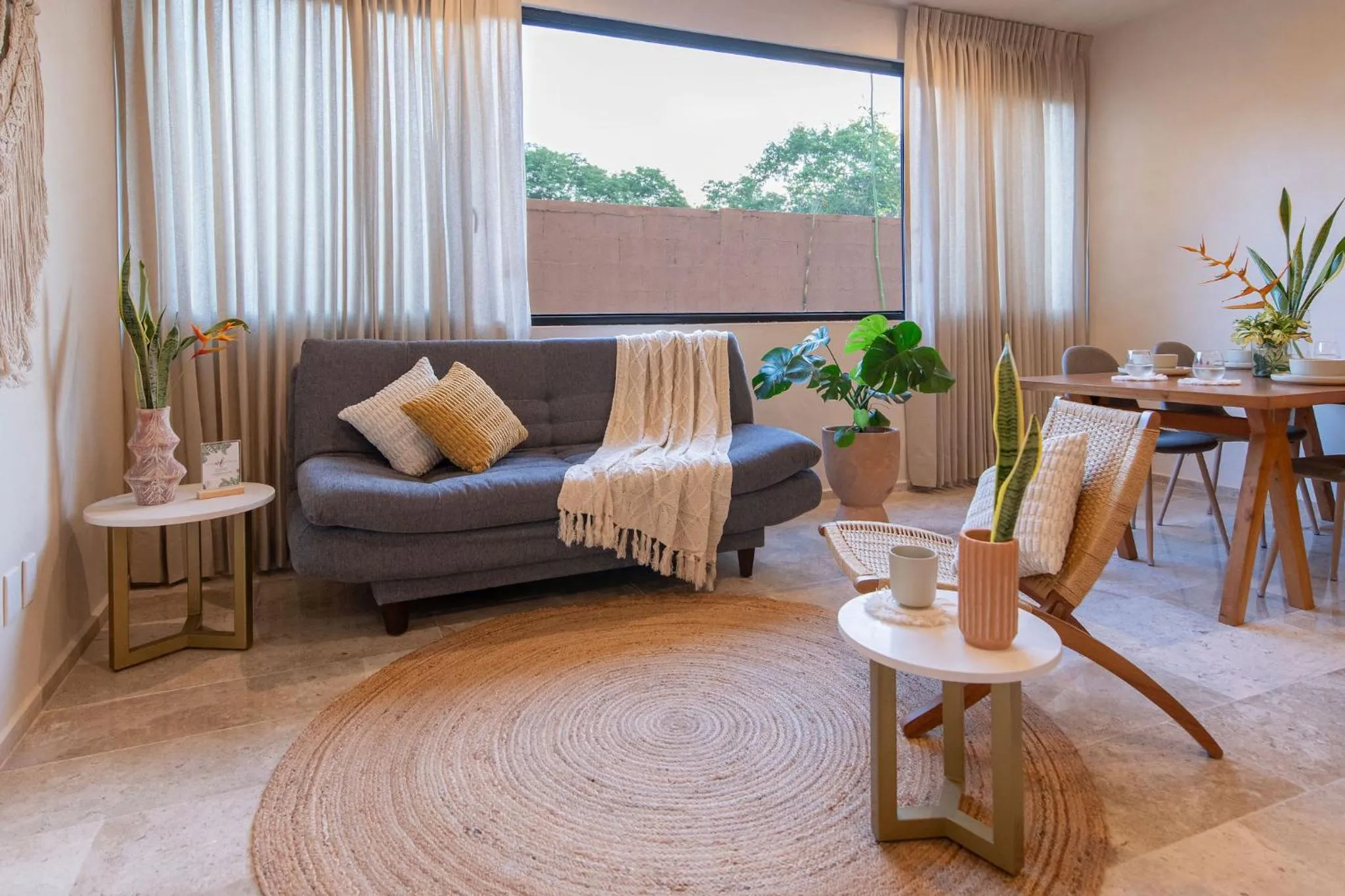 Living room in Nibana departamento de lujo en Mérida, Planta baja