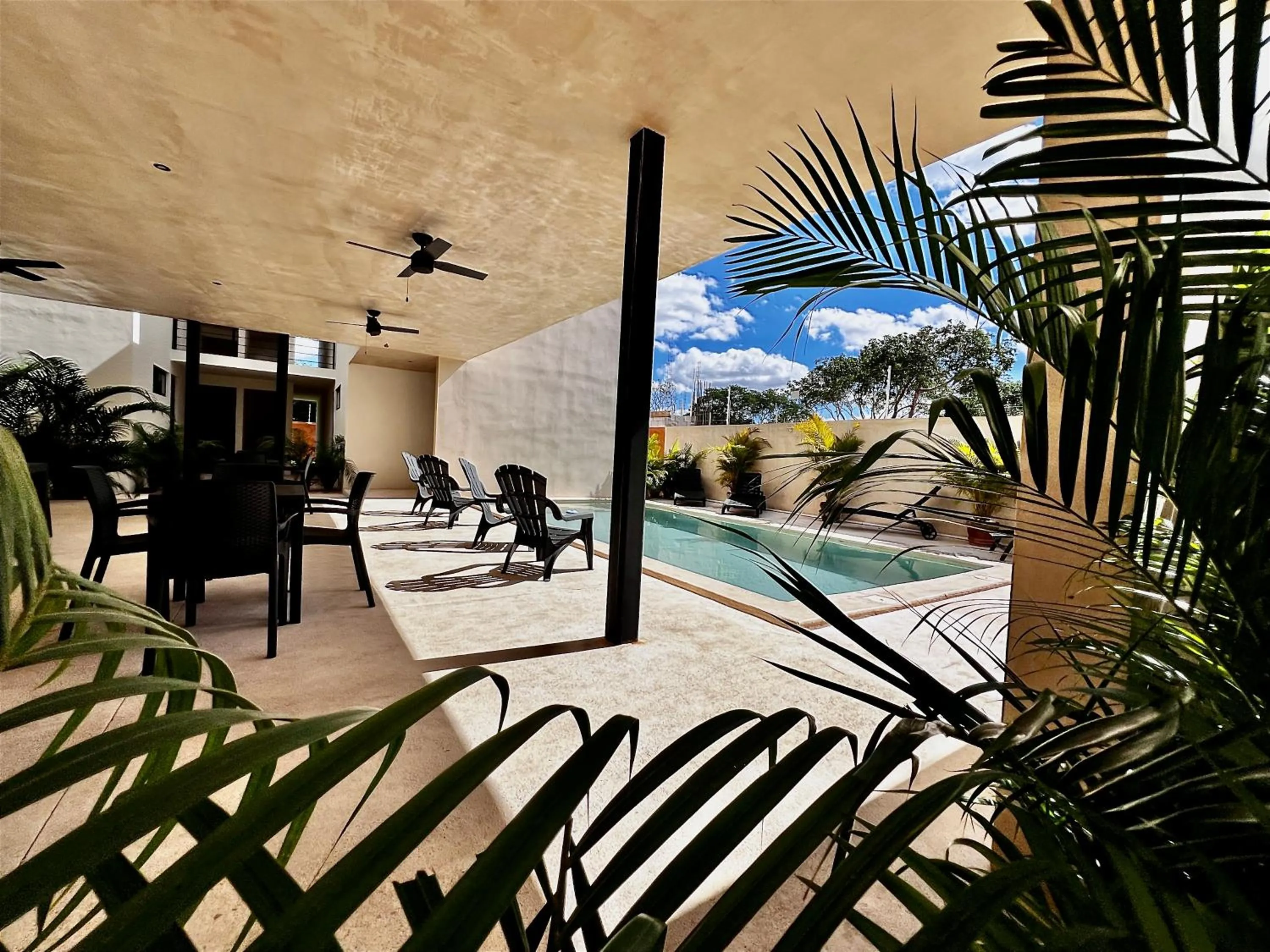 Pool view in Nibana departamento de lujo en Mérida, Planta baja