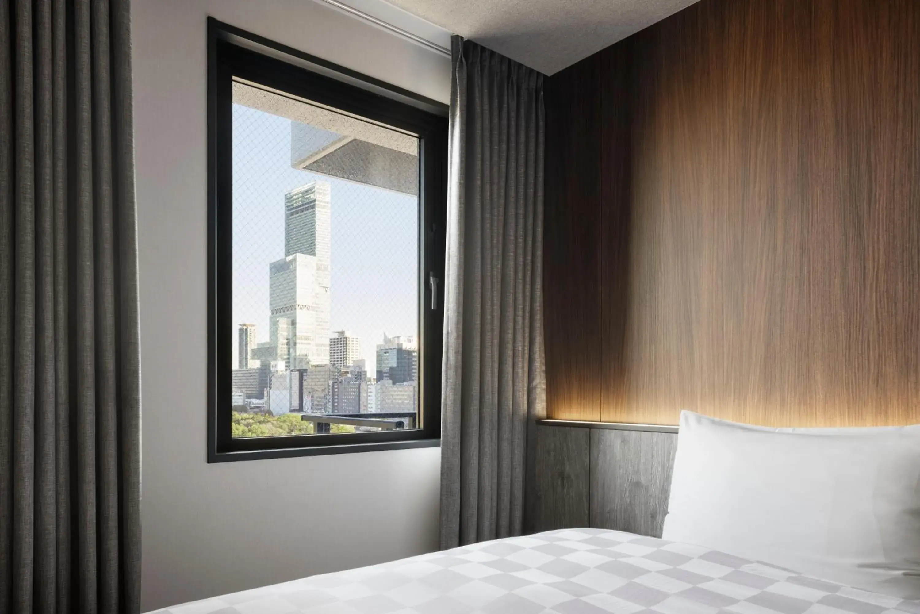 View (from property/room), Bed in the b osaka-shinsekai View (from property/room), Bed in the b osaka-shinsekai