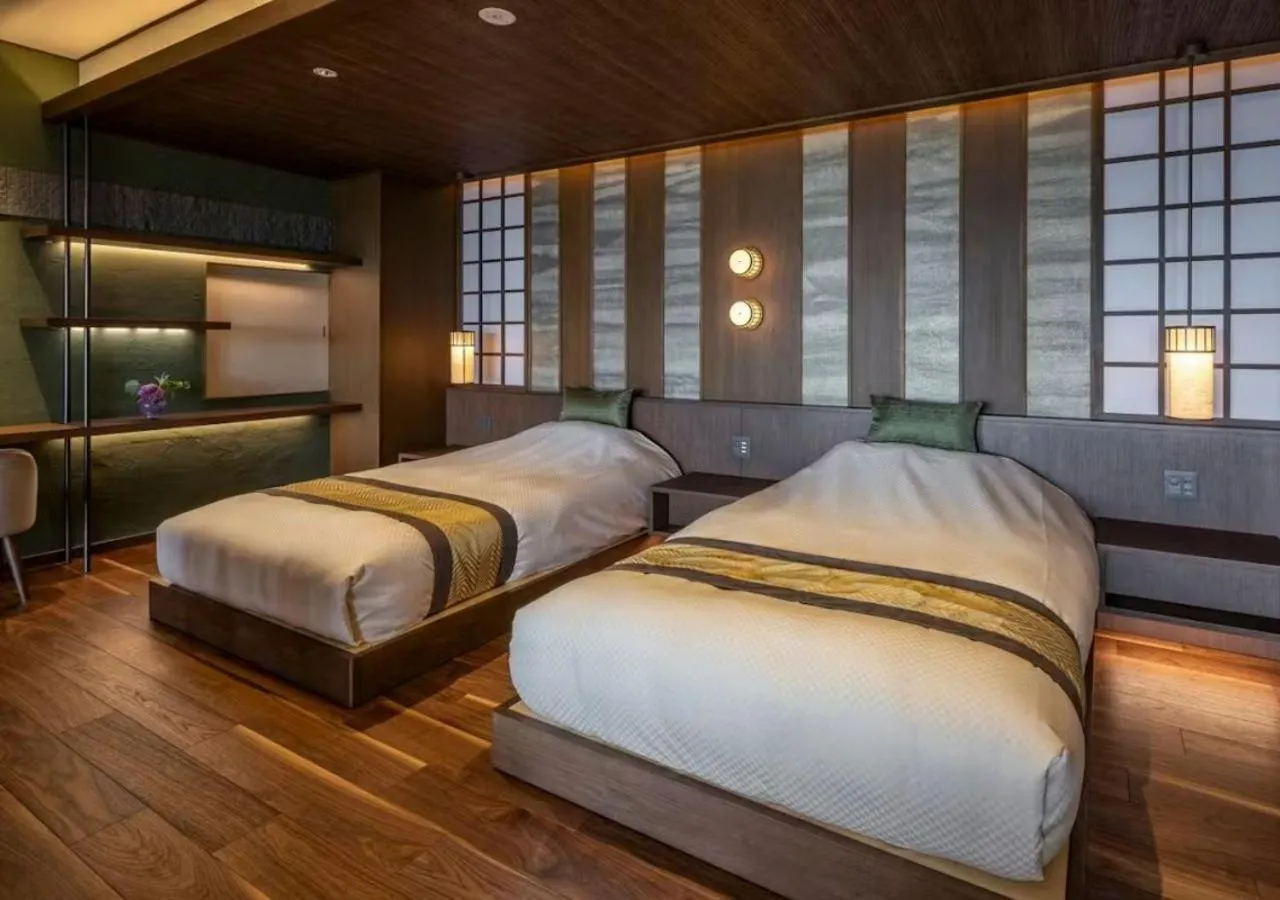 Bed in Oyado The Earth