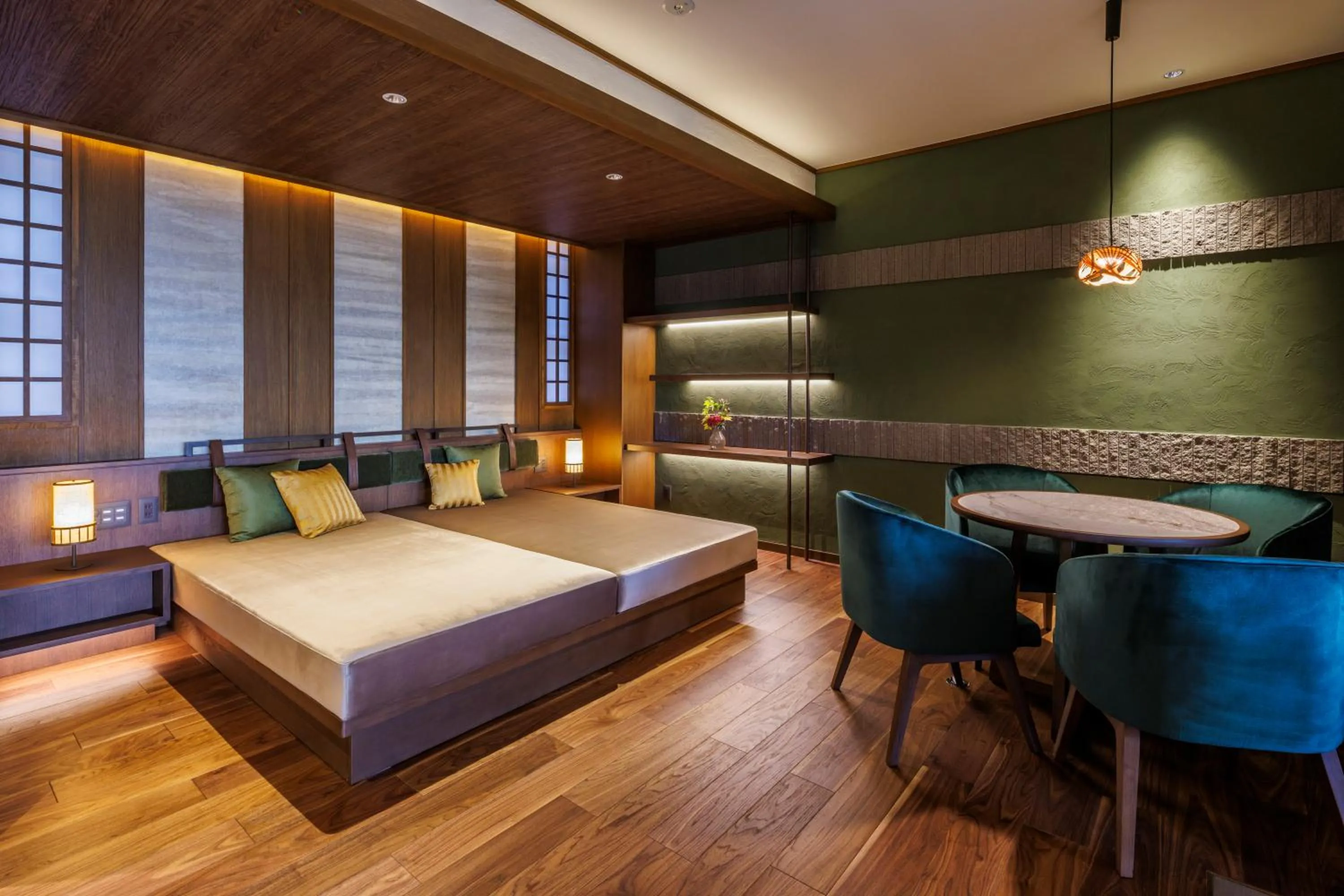 Bed in Oyado The Earth