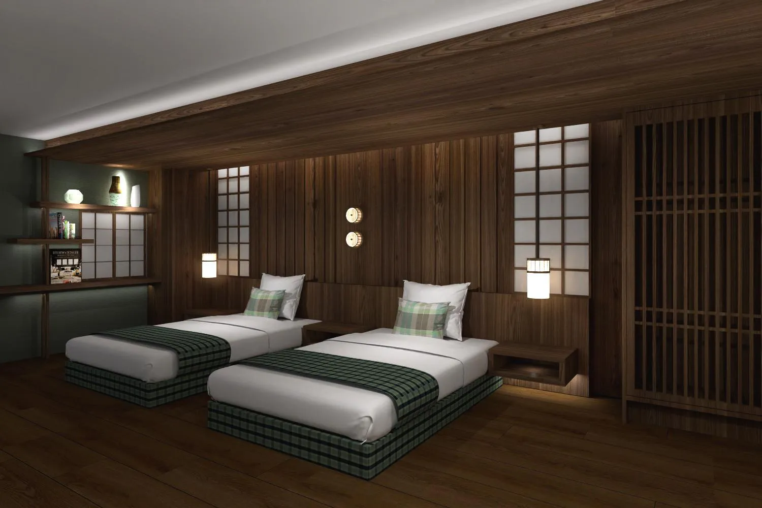 Bed in Oyado The Earth