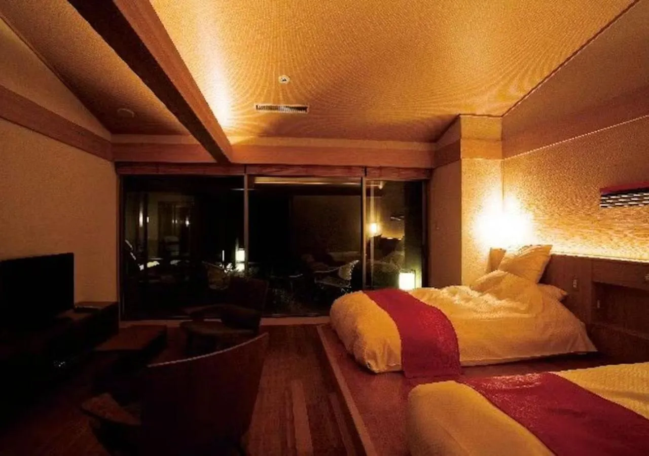 Bed in Oyado The Earth