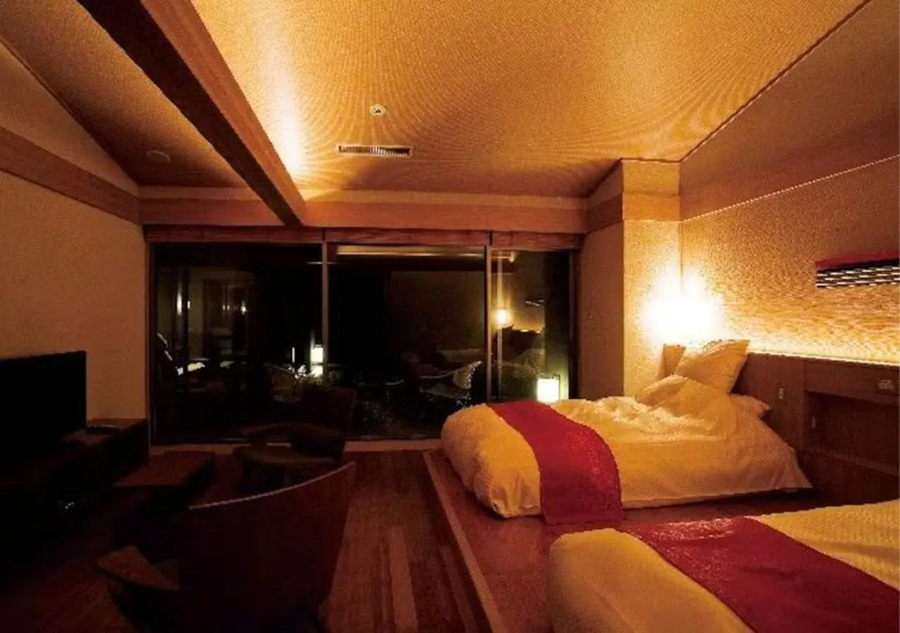 Bed in Oyado The Earth