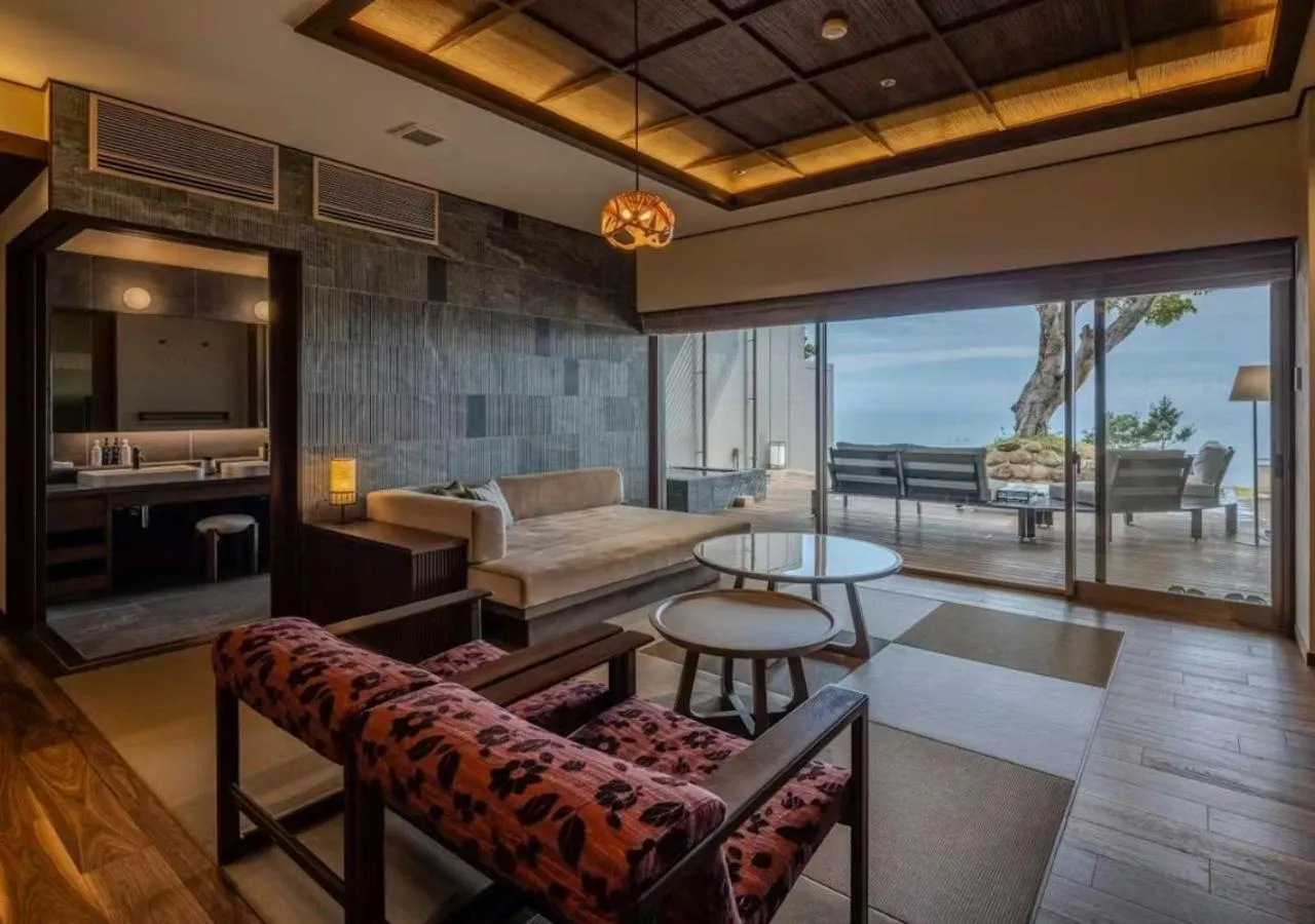 Living room in Oyado The Earth