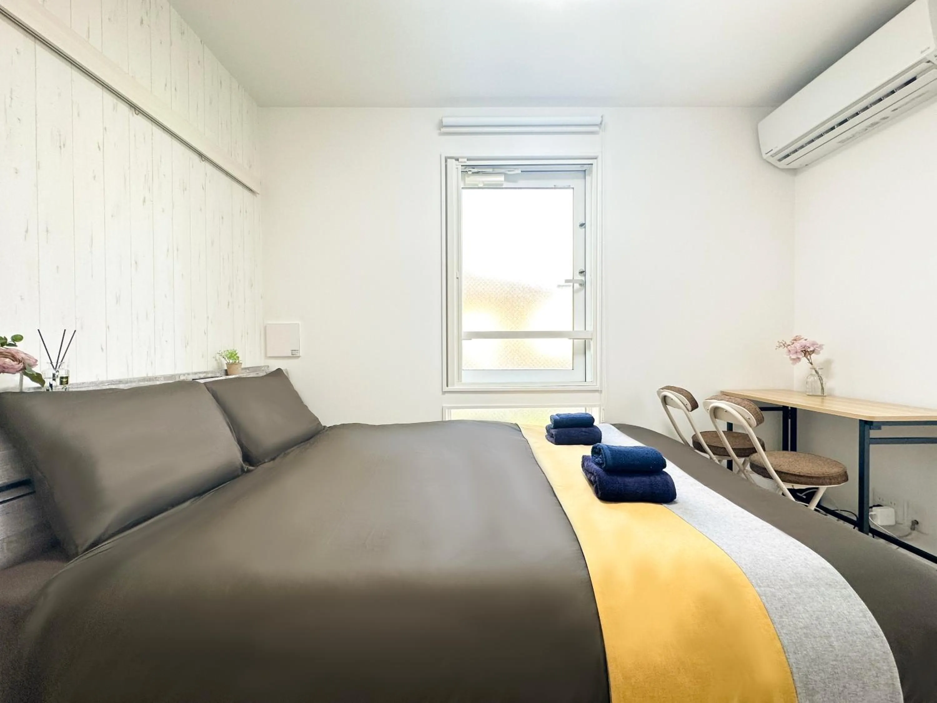 Bed in nestay apartment tokyo waseda