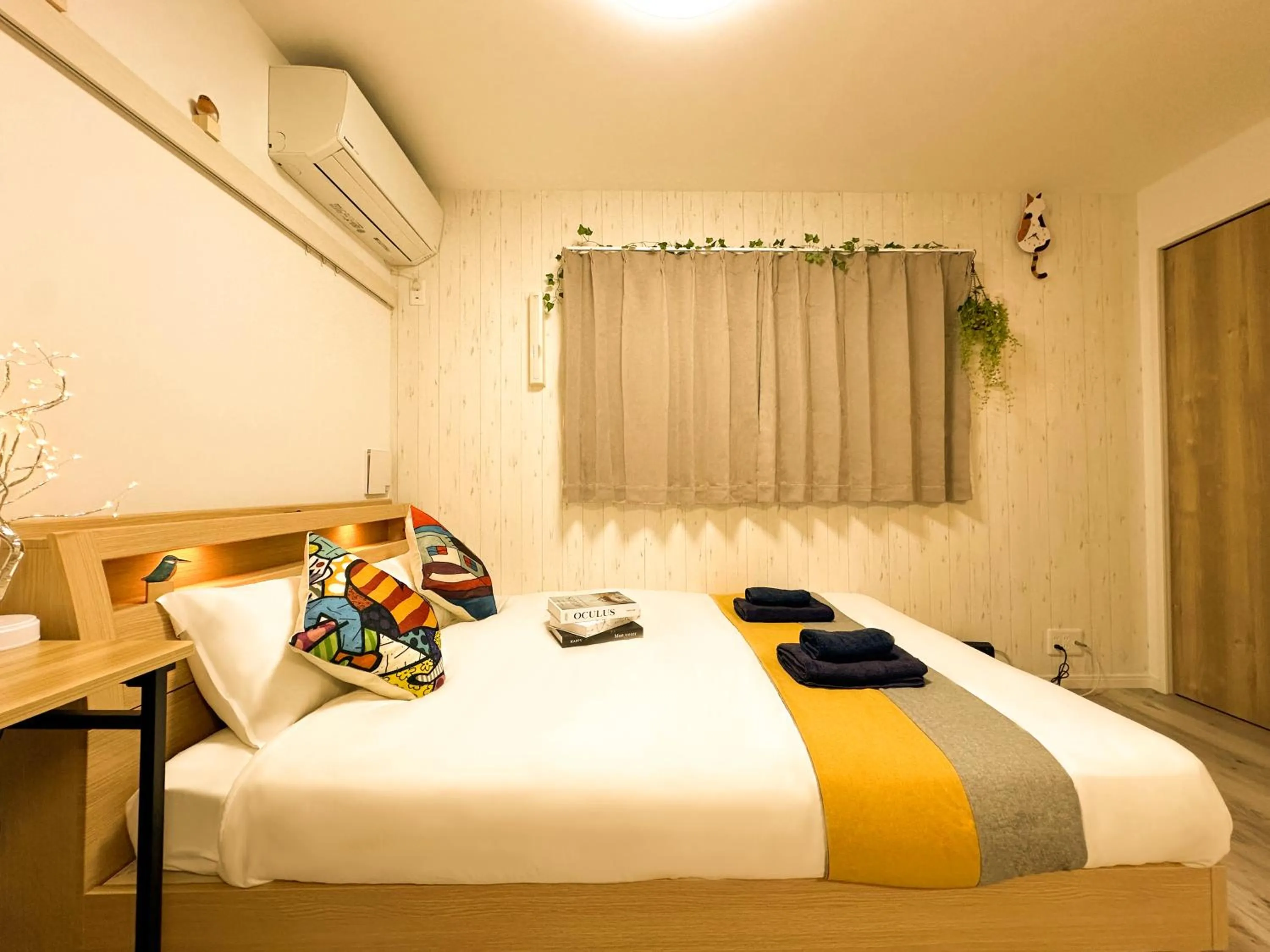 Bed in nestay apartment tokyo waseda