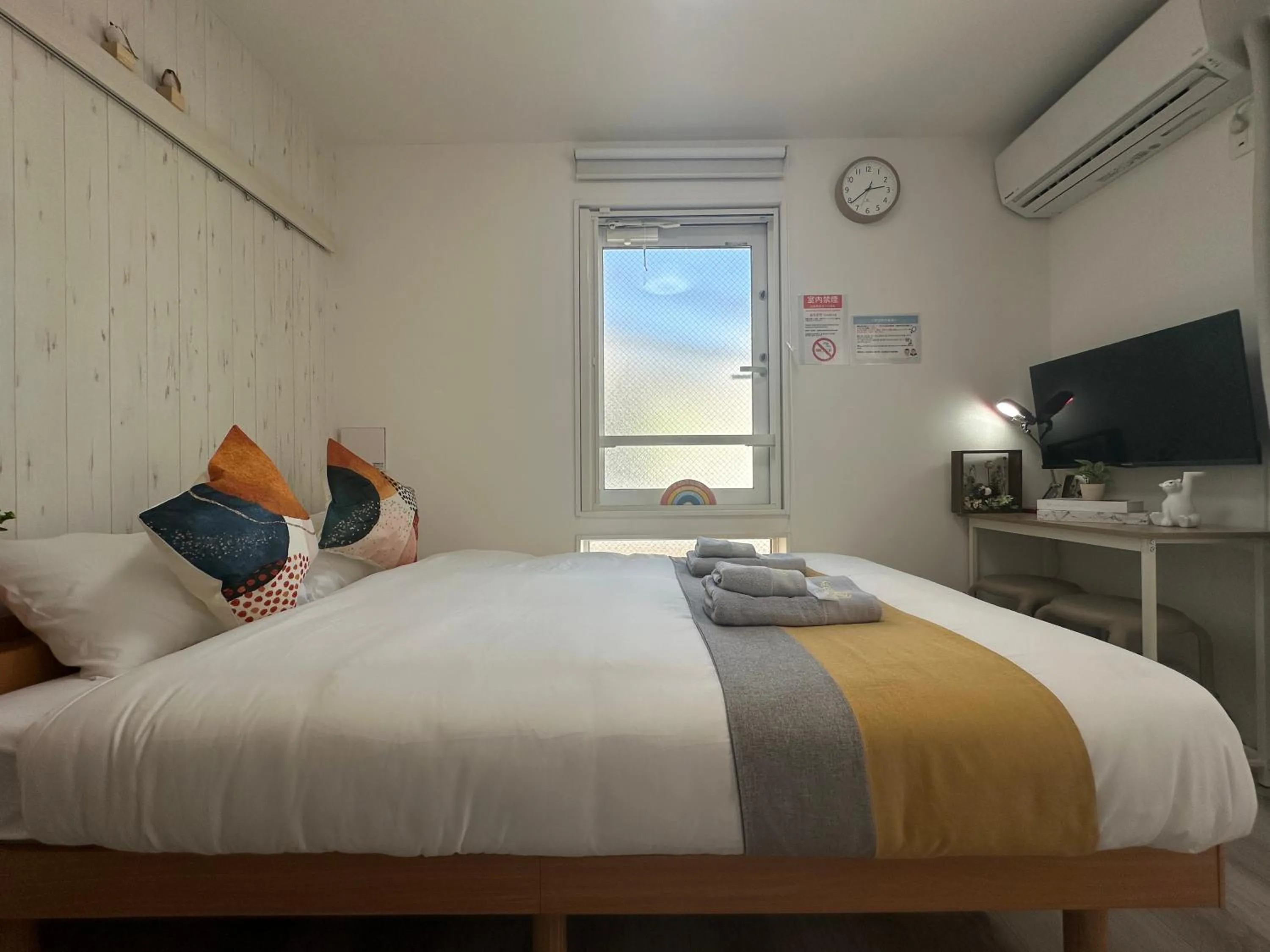 Bed in nestay apartment tokyo waseda