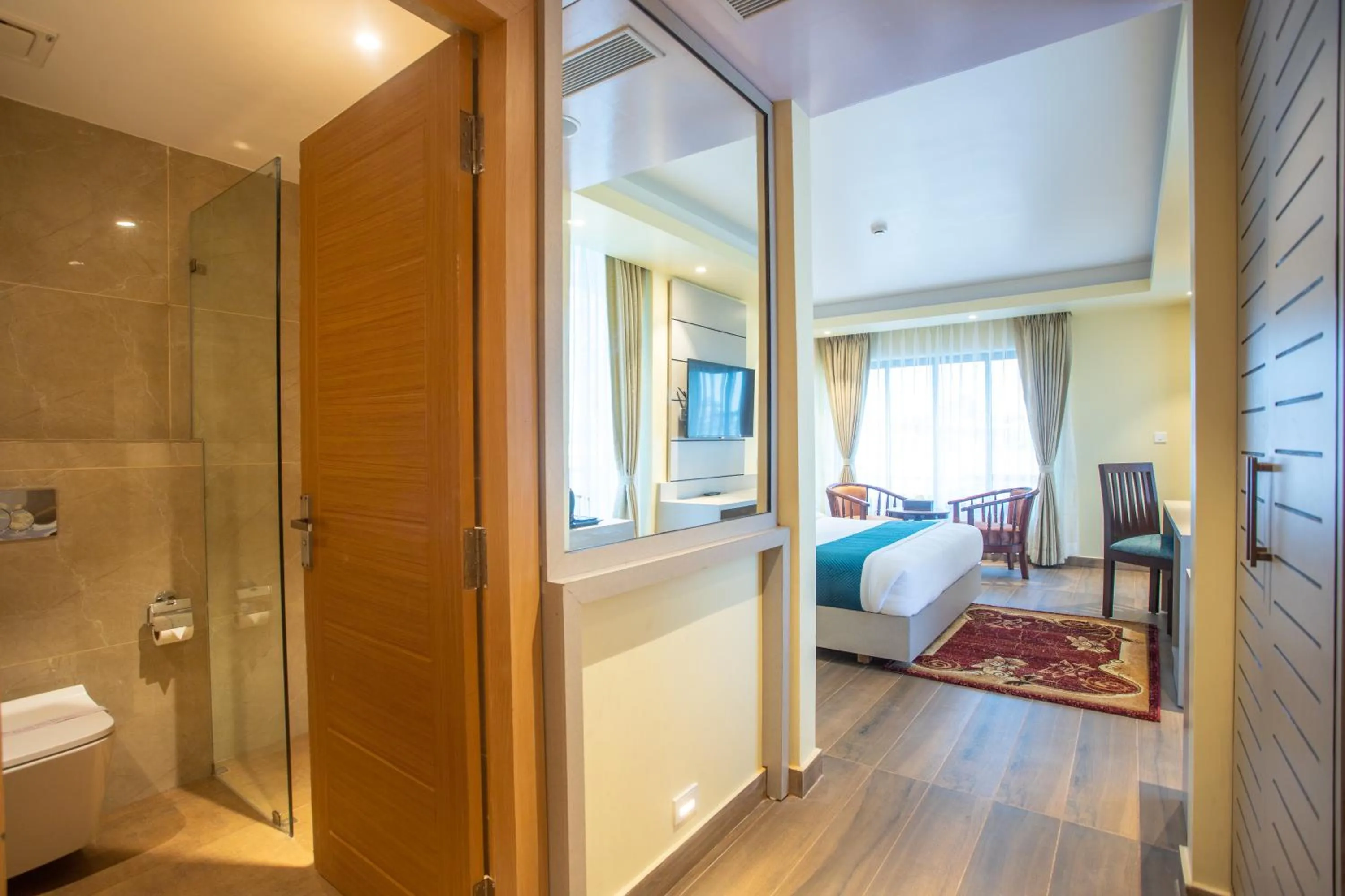 Shower, Bed in Bhairahawa Garden Resort