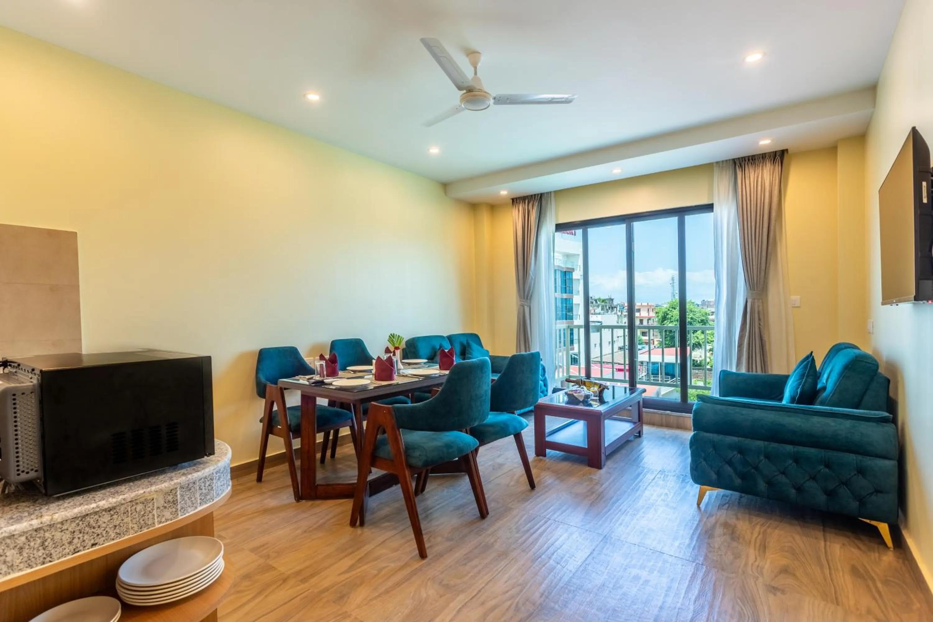 Seating area in Bhairahawa Garden Resort