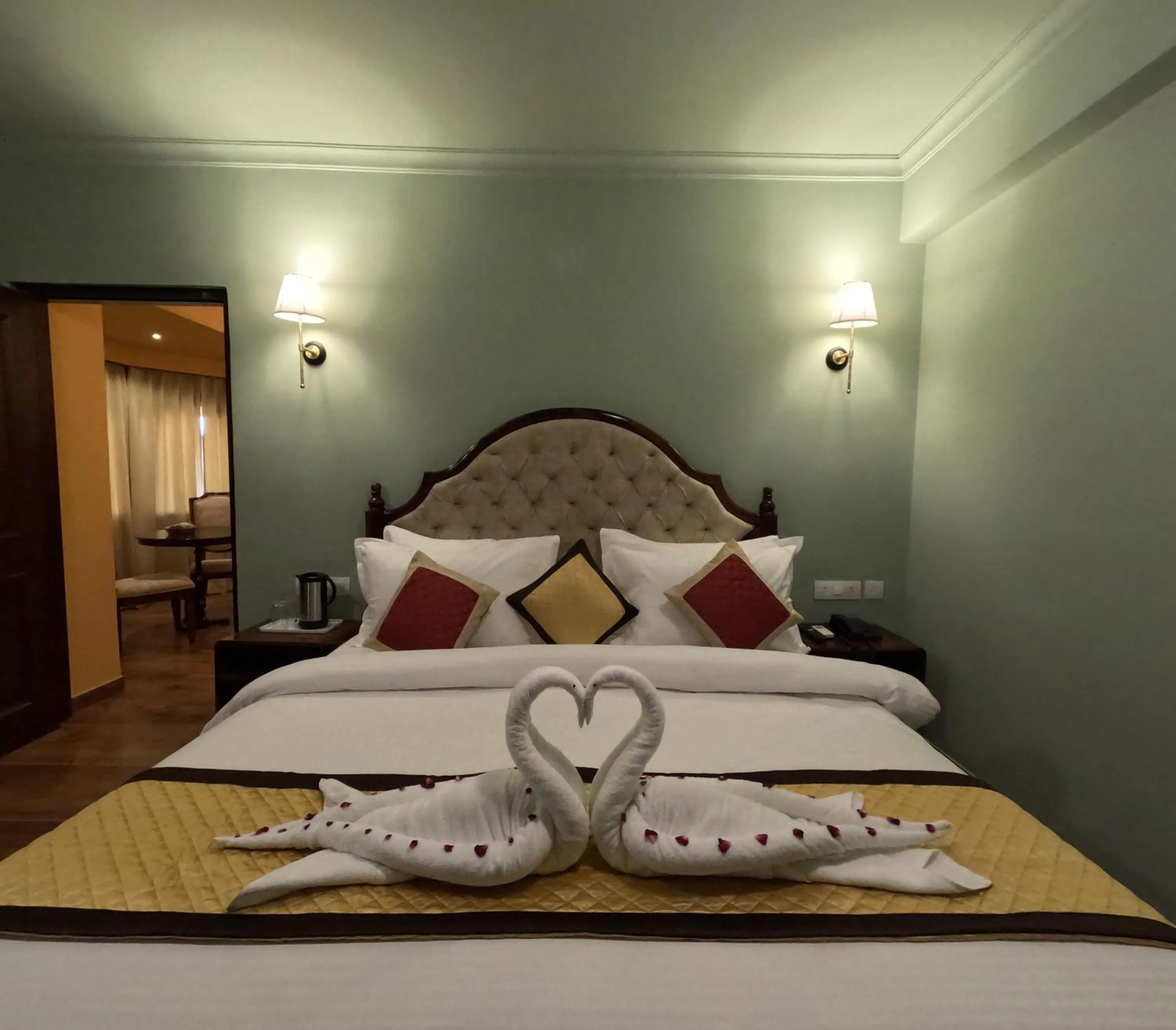 Photo of the whole room, Bed in Hotel Chandra Raj Mahal