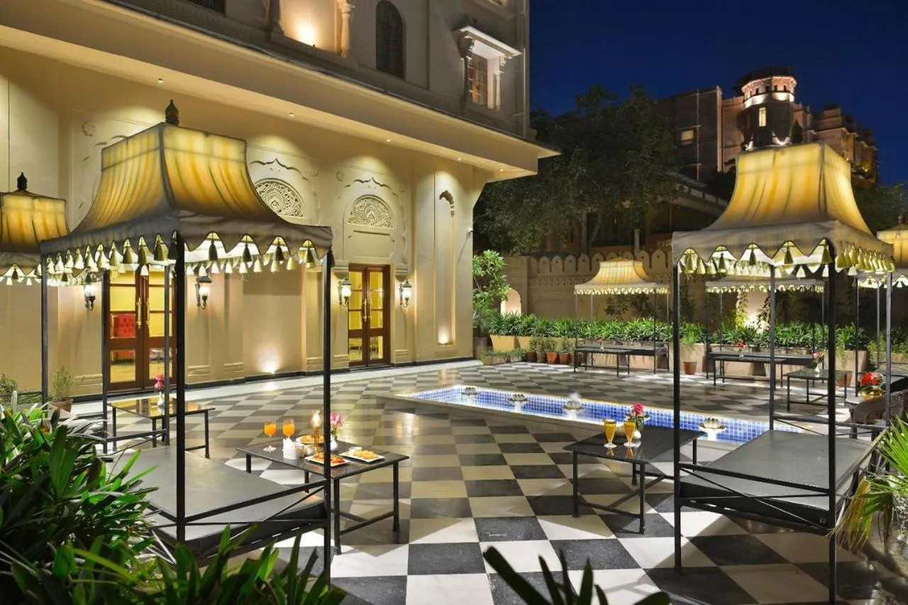 Seating area in Hotel Chandra Raj Mahal