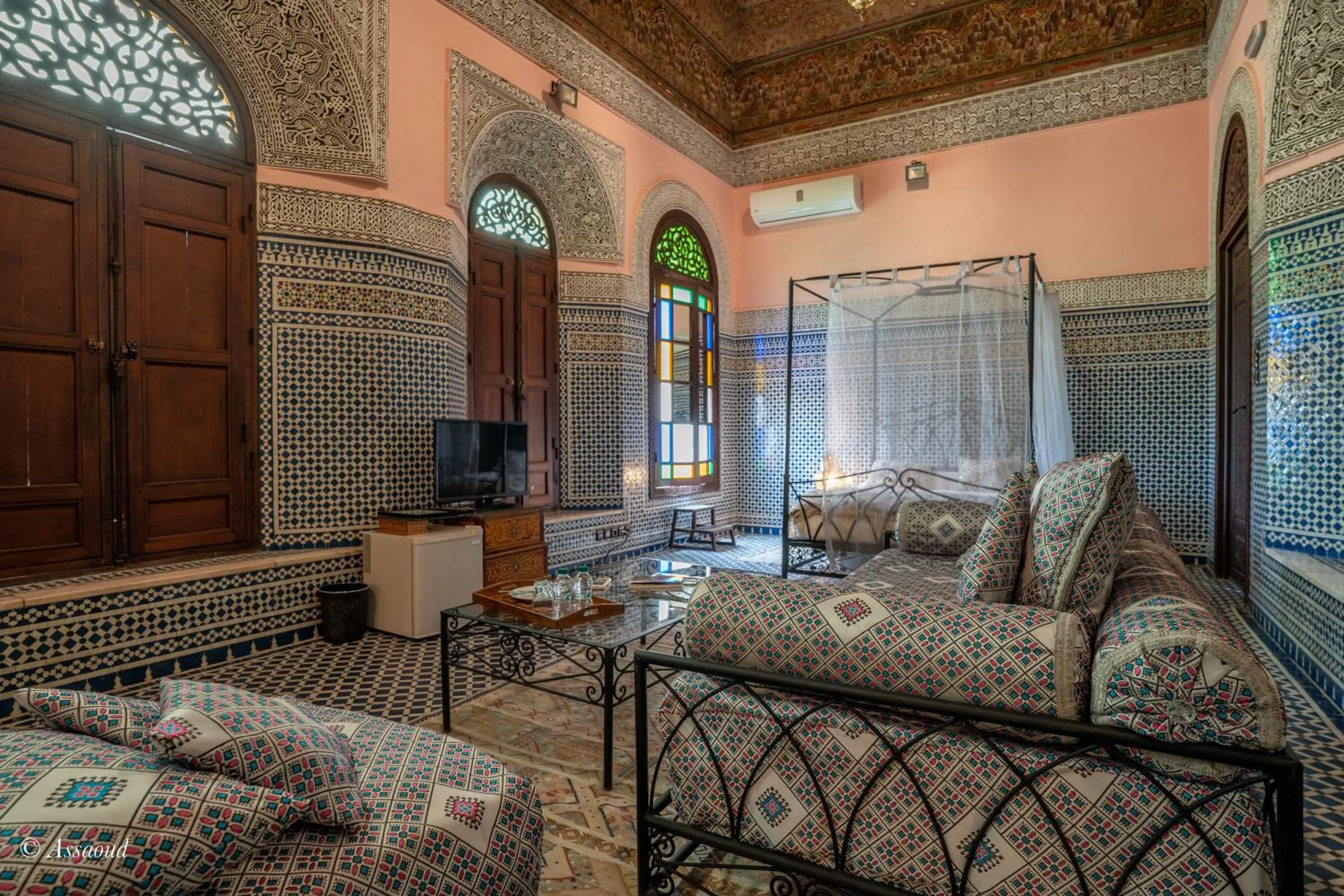 Seating area in Riad Fes Palacete