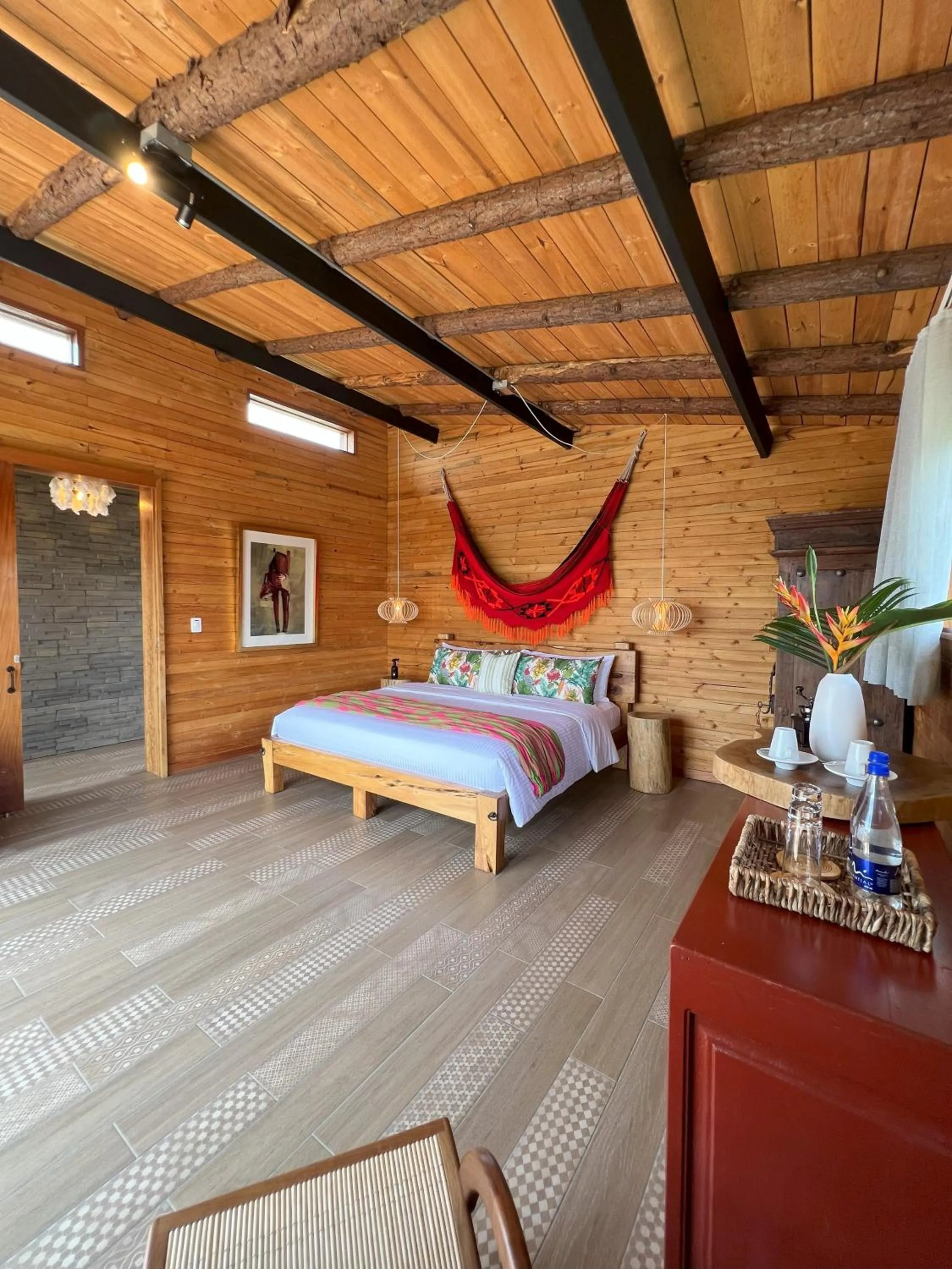 Bed in La Perla Finca Hotel