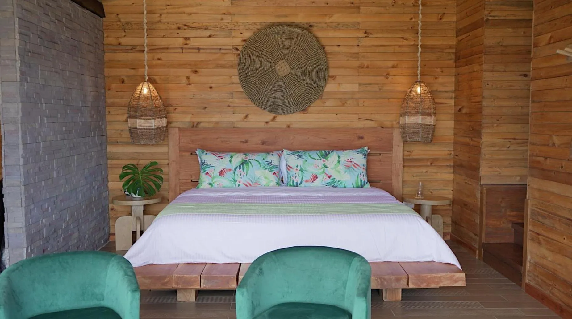 Bed in La Perla Finca Hotel