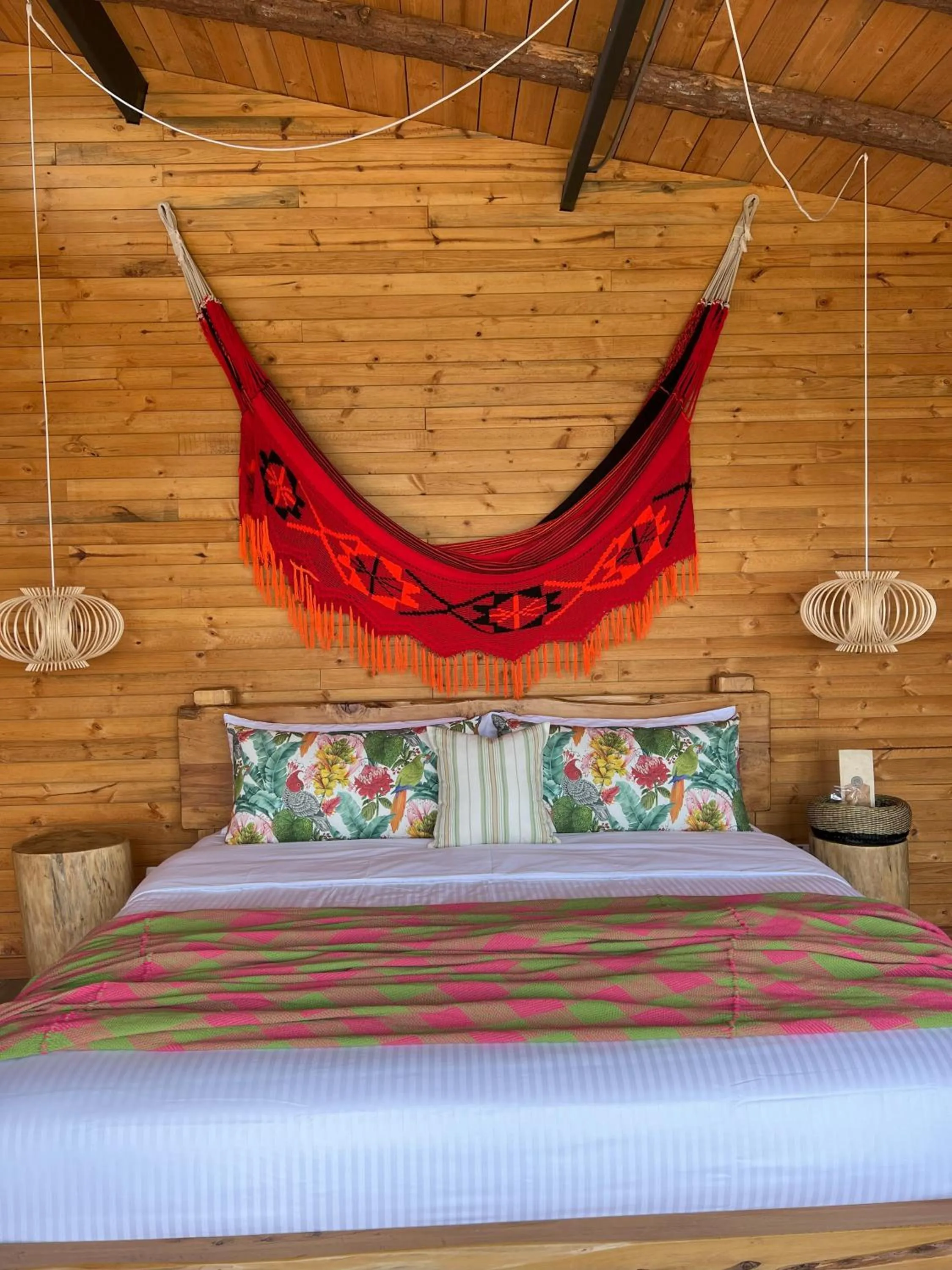 Bed in La Perla Finca Hotel