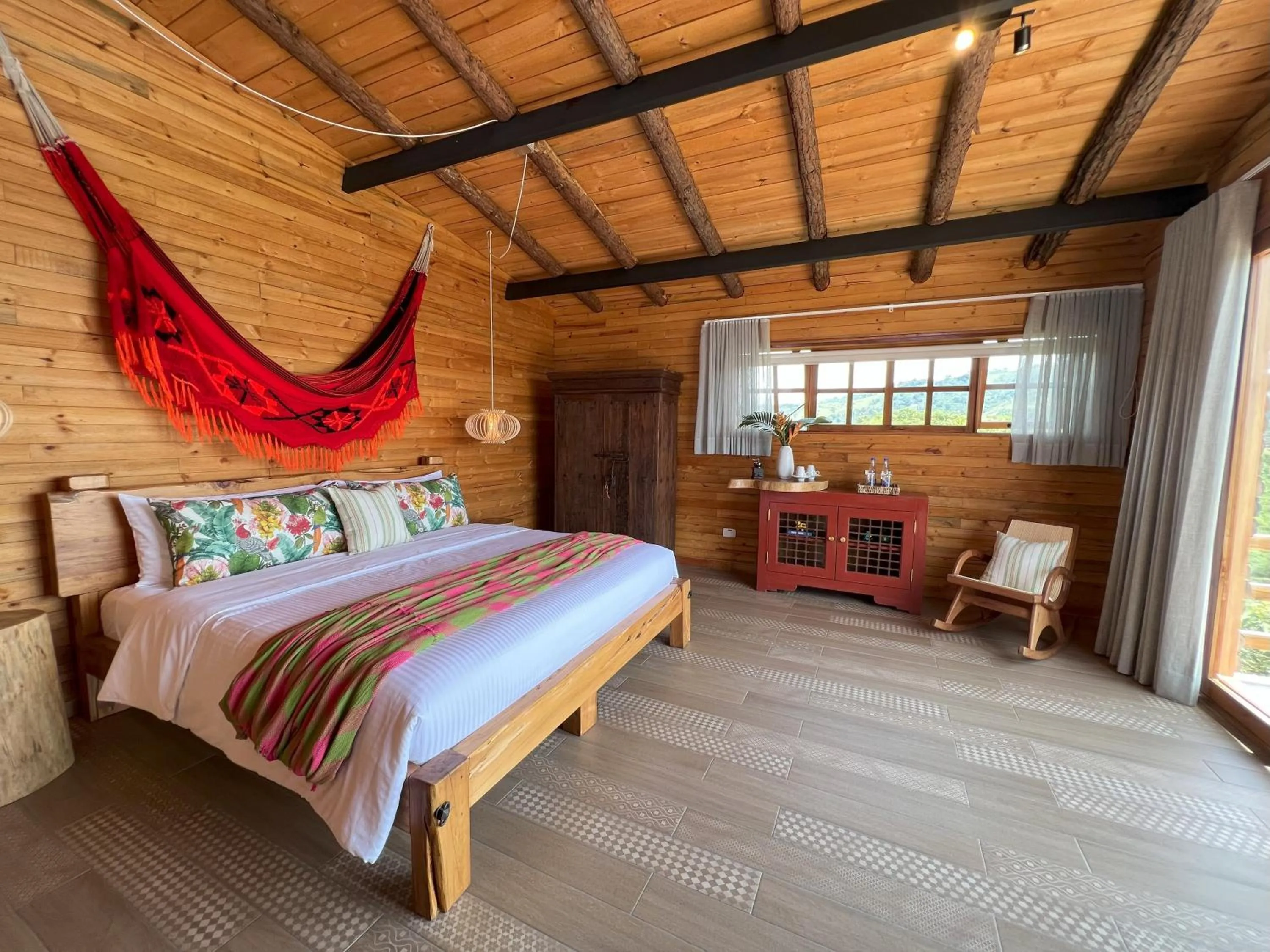 Bed in La Perla Finca Hotel