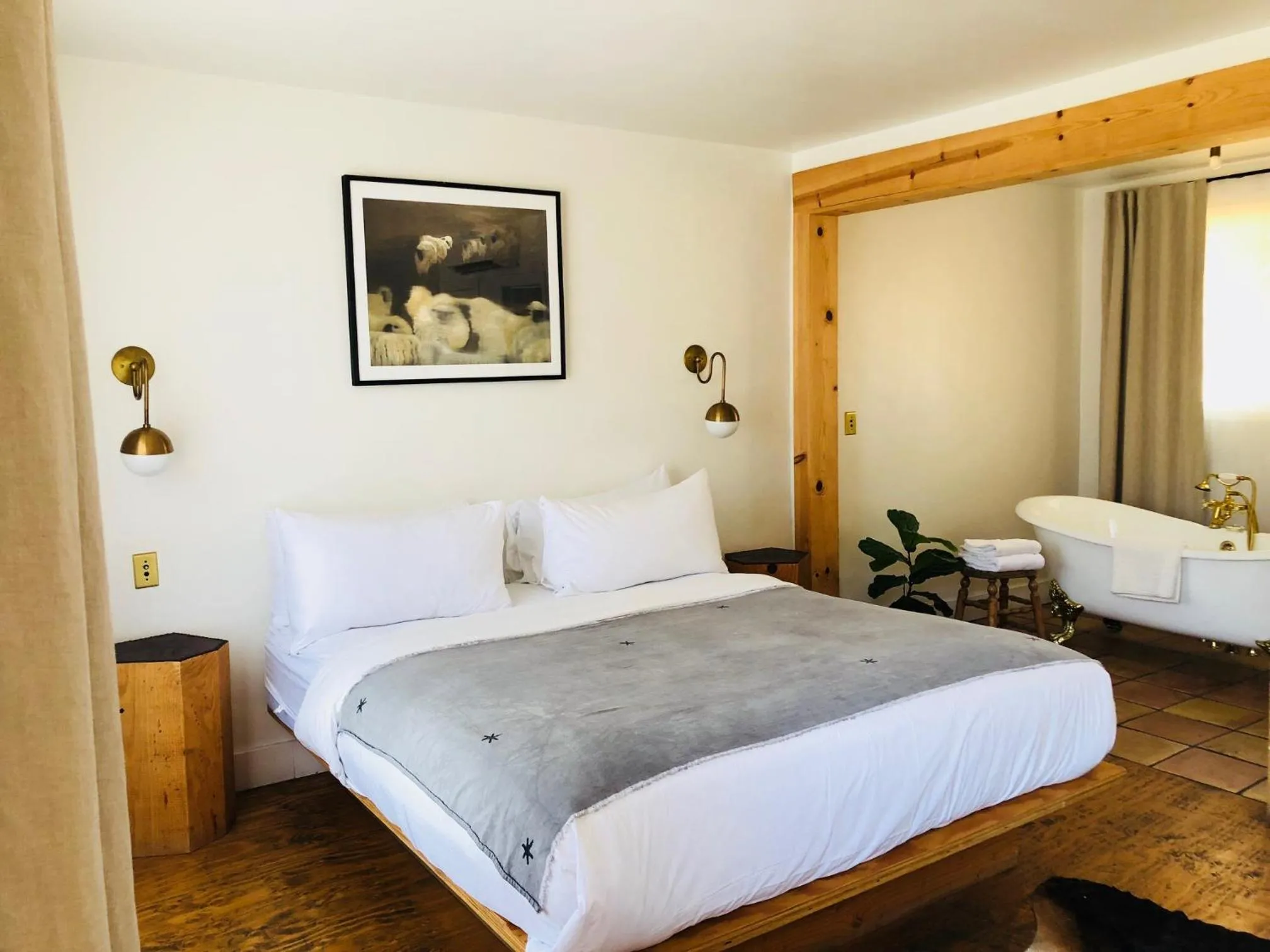 Bed in Alamo Motel