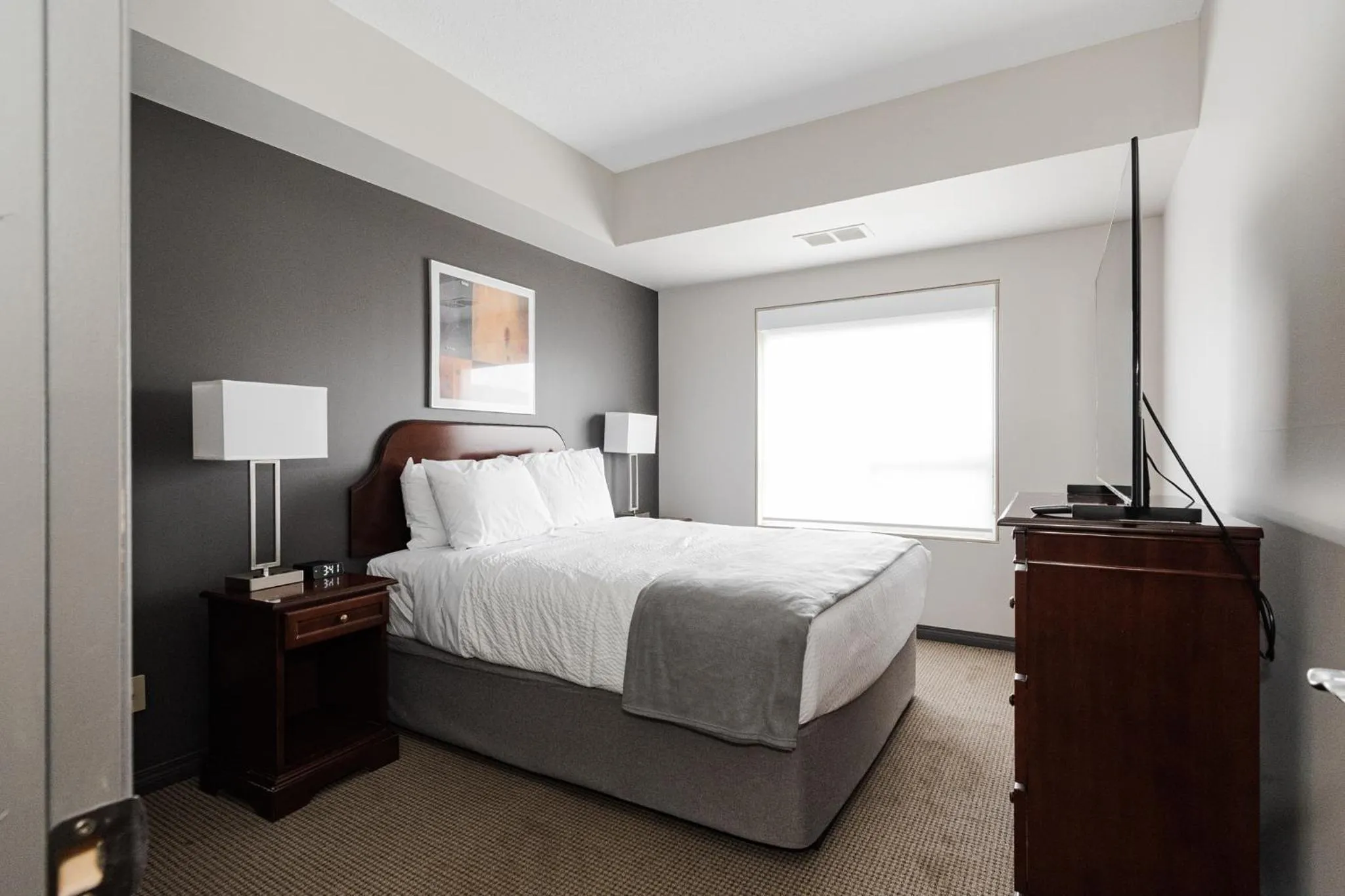 Bedroom, Bed in Premier Residence - Fort McMurray