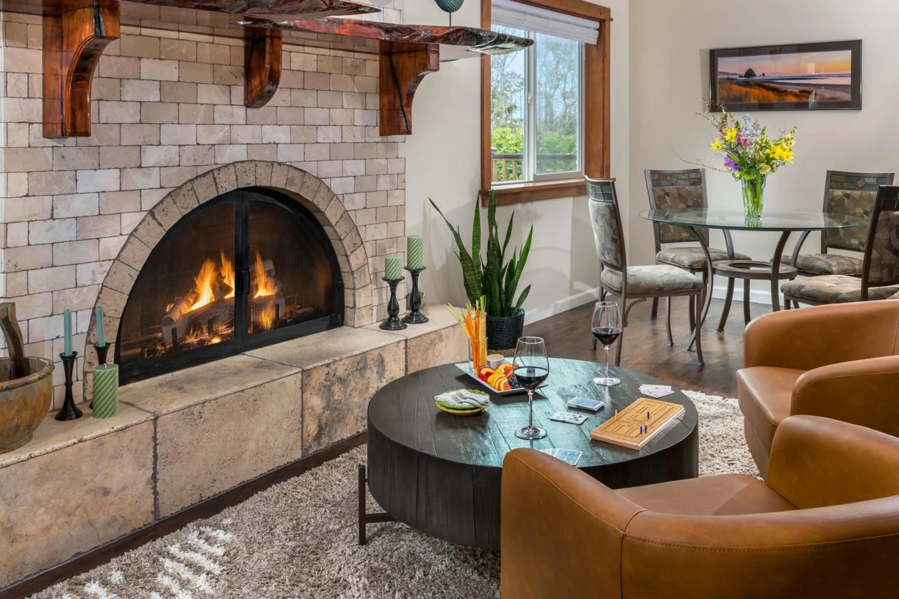 Seating area in Arch Cape Inn and Retreat