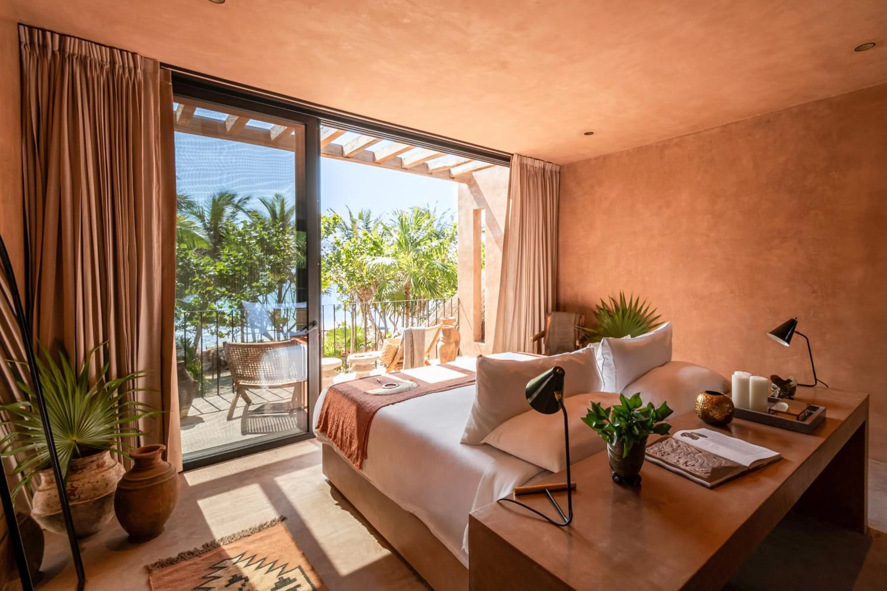 Bed in Xela Tulum, a Member of Design Hotels