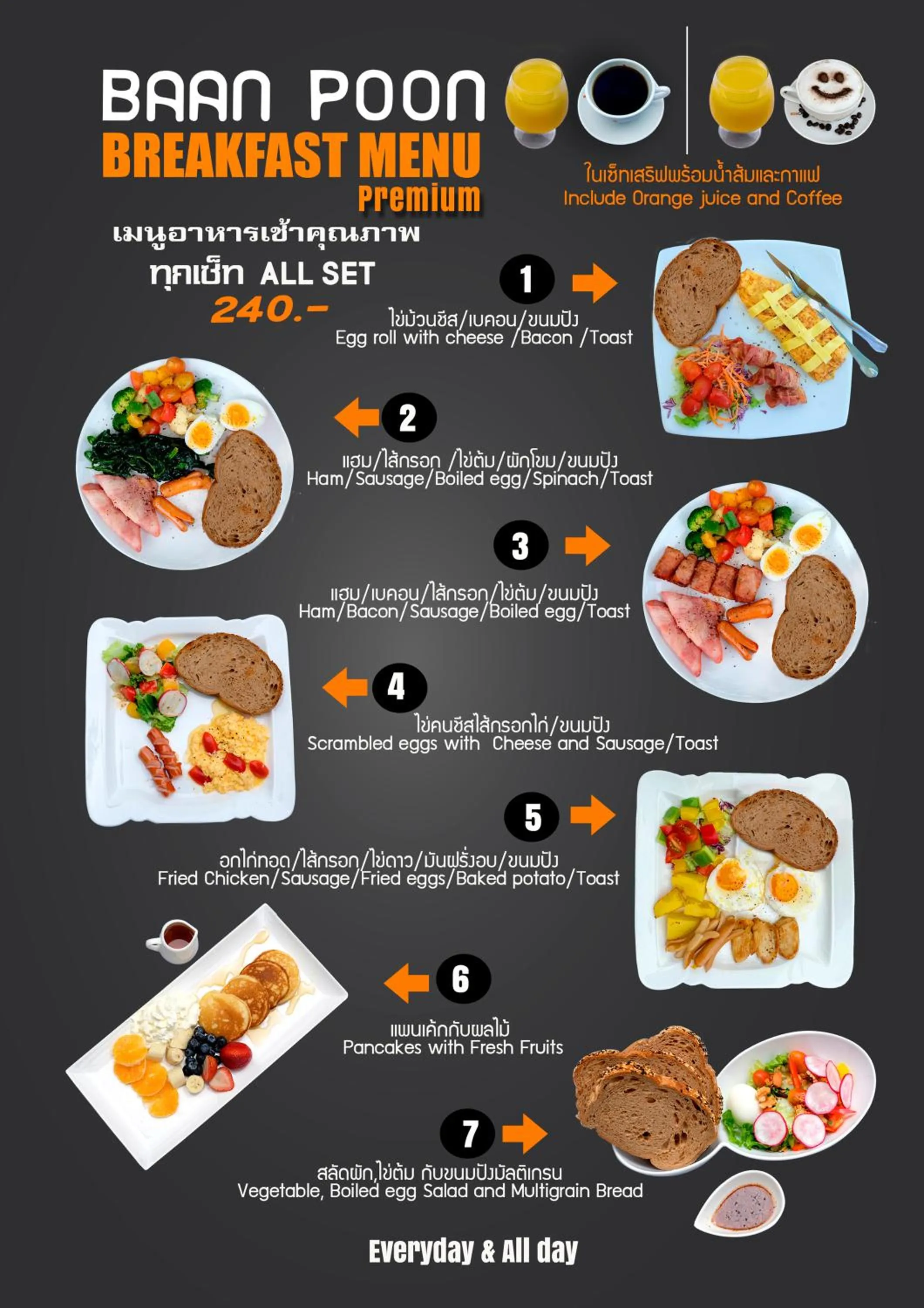 Breakfast in Baanpoon Apartment