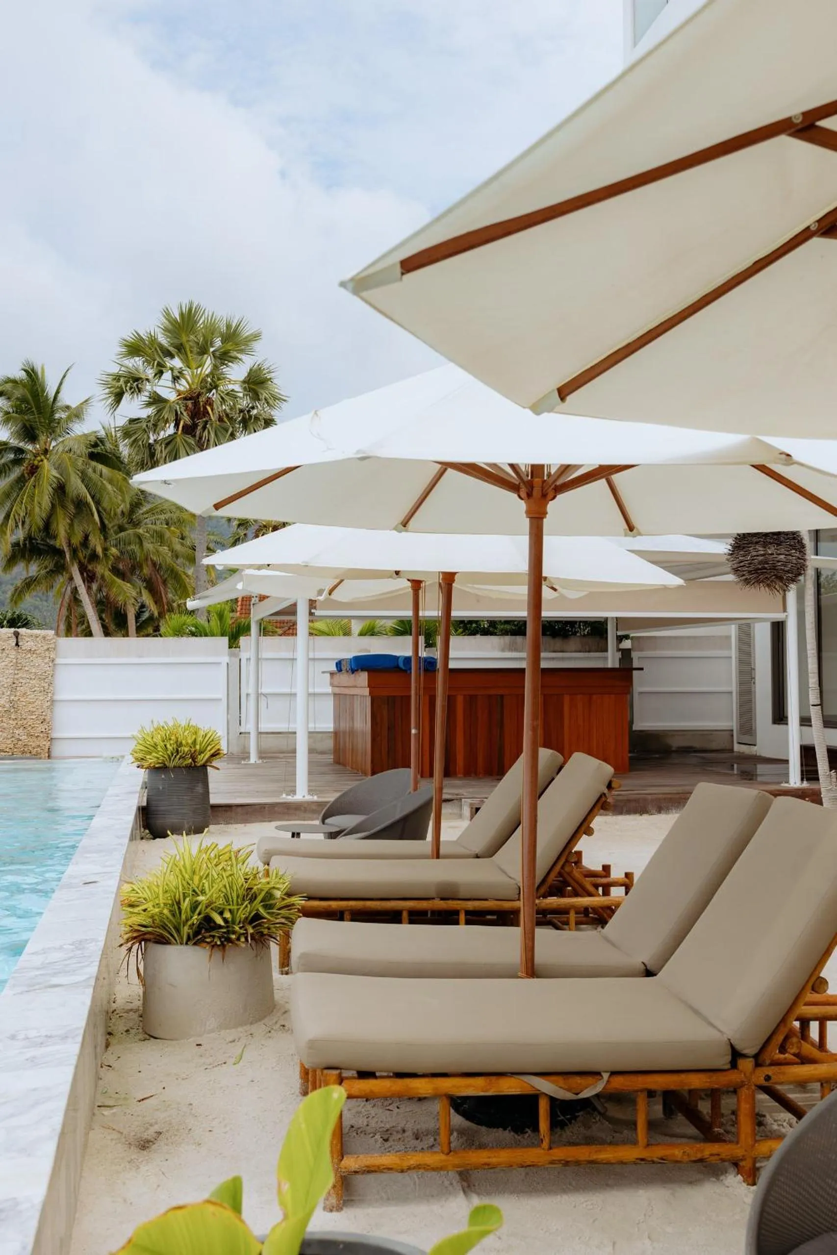 sunbed in Elite Atoll Beachfront Hotel