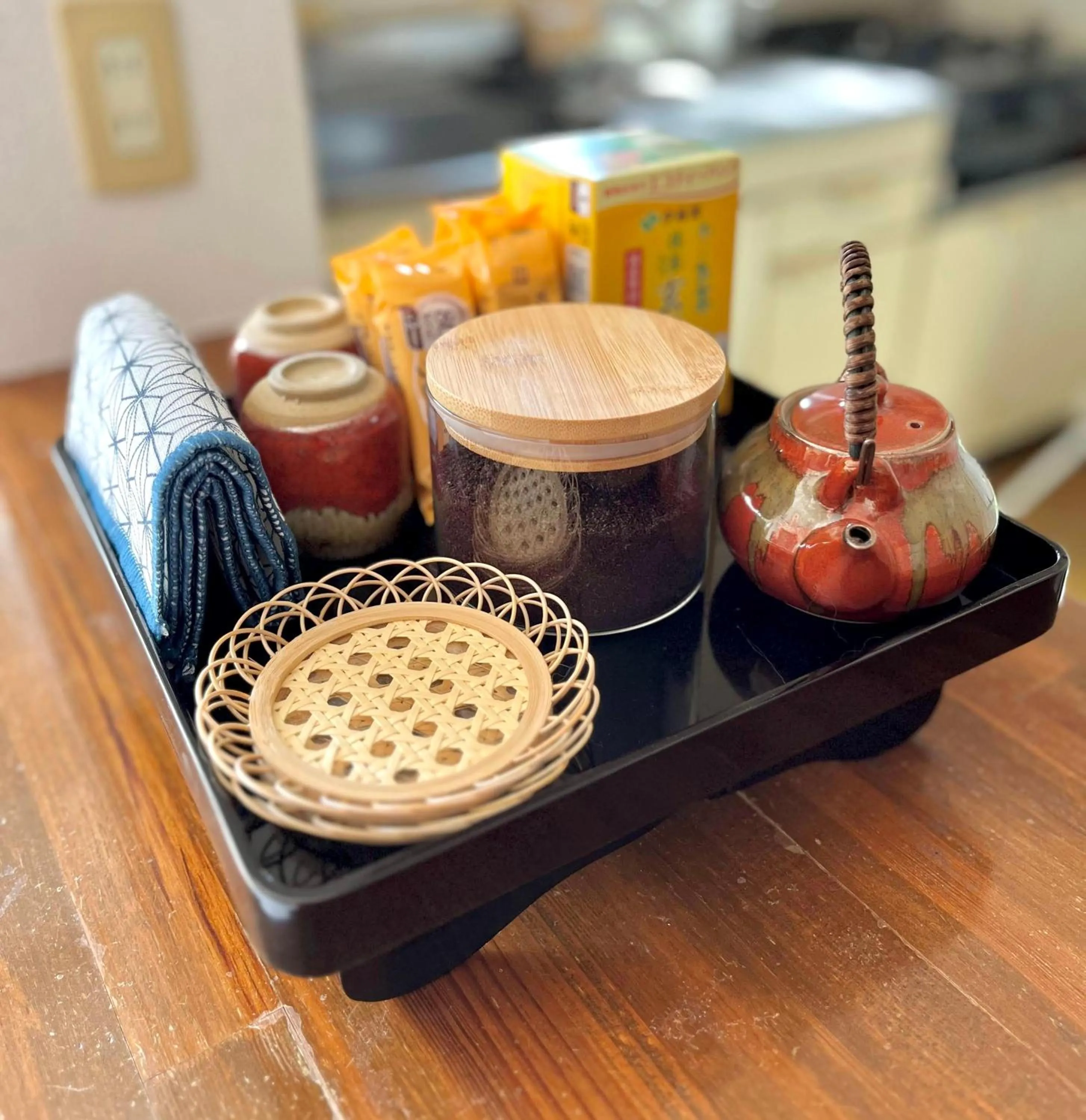 Kitchen or kitchenette in ᛃ 眠りの癒 ᛃ Cozy Apt In The Heart of Beppu 201