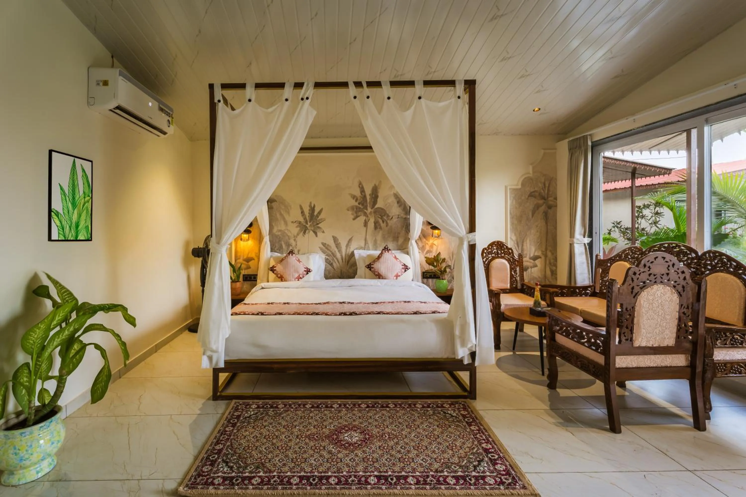 Bed in RiverView Tent Resort
