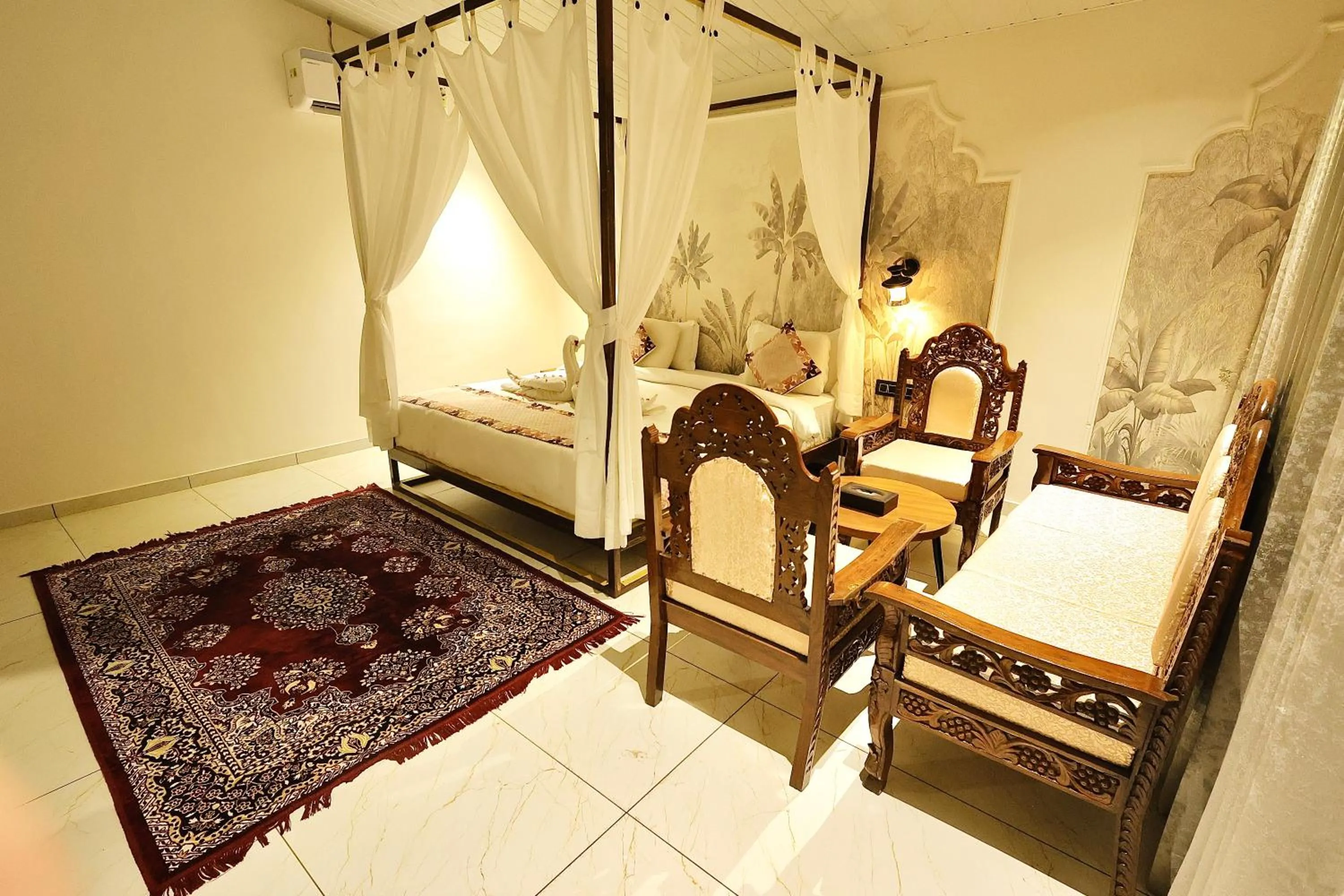 Bed in RiverView Tent Resort