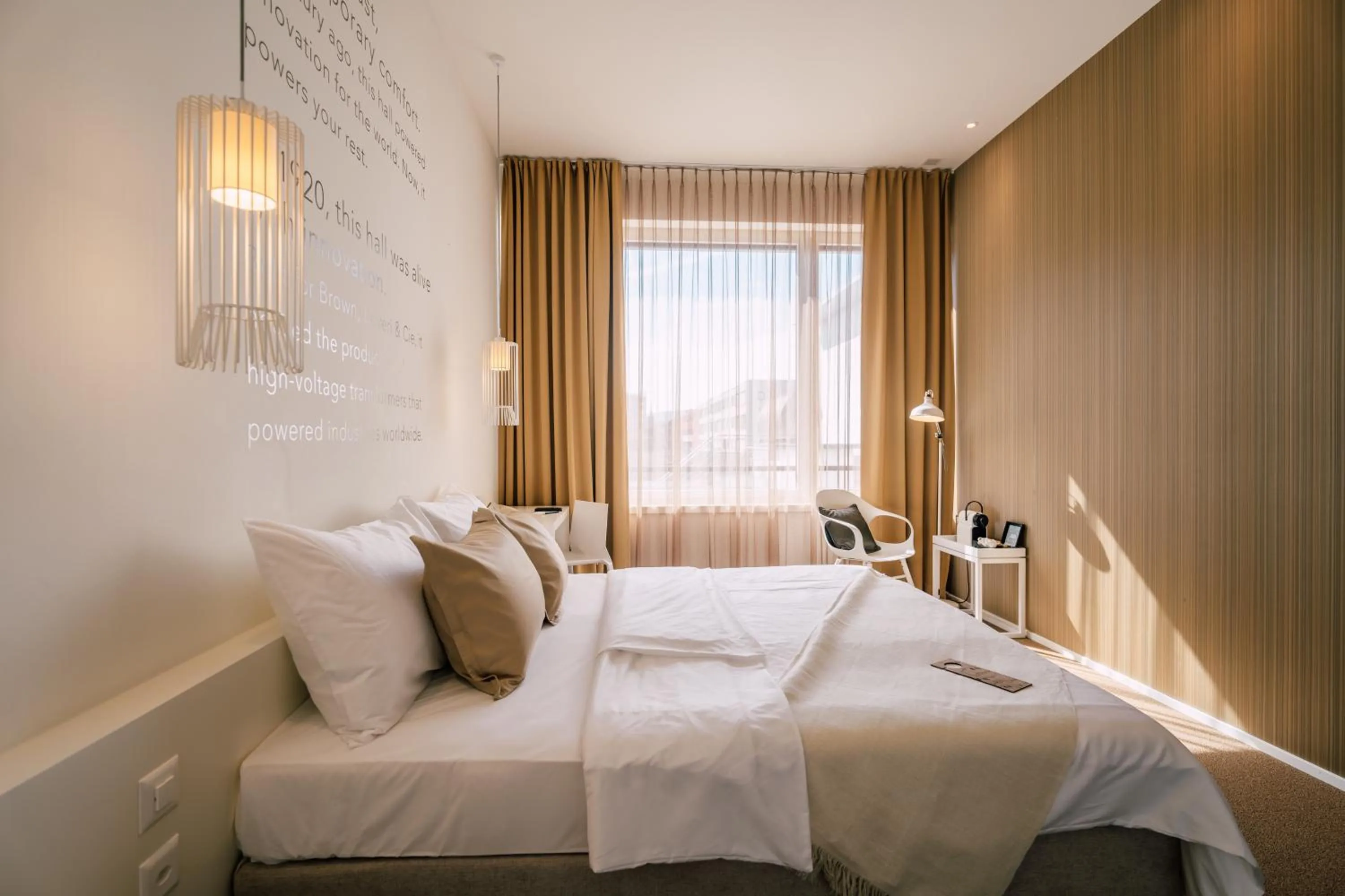 Bed in Trafo Hotel Baden